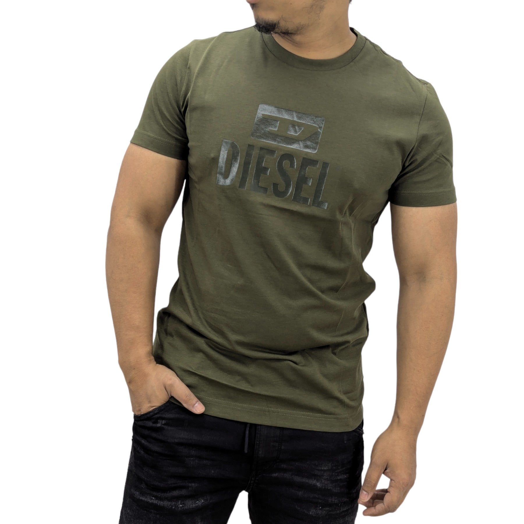 DIESEL T DIEGO TONE ON TONE Mens T Shirts Short Sleeve Casual Cotton Summer Tee