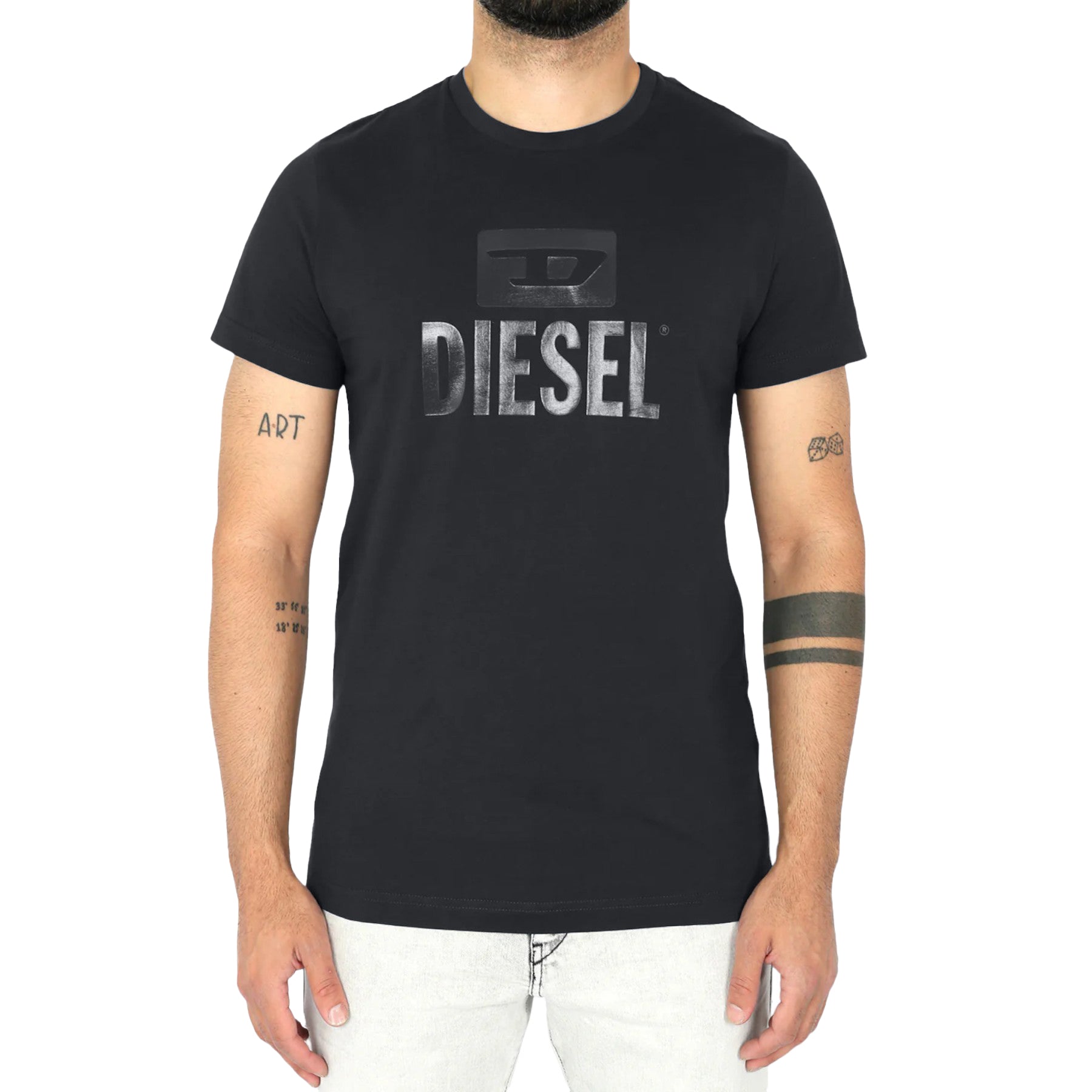 DIESEL T DIEGO TONE ON TONE Mens T Shirts Short Sleeve Casual Cotton Summer Tee