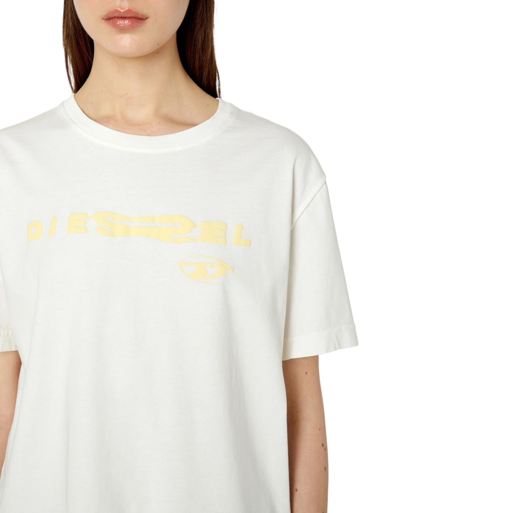 DIESEL T-Danny Womens T Shirts Oversize Crew Neck Short Sleeve Casual Summer Tee