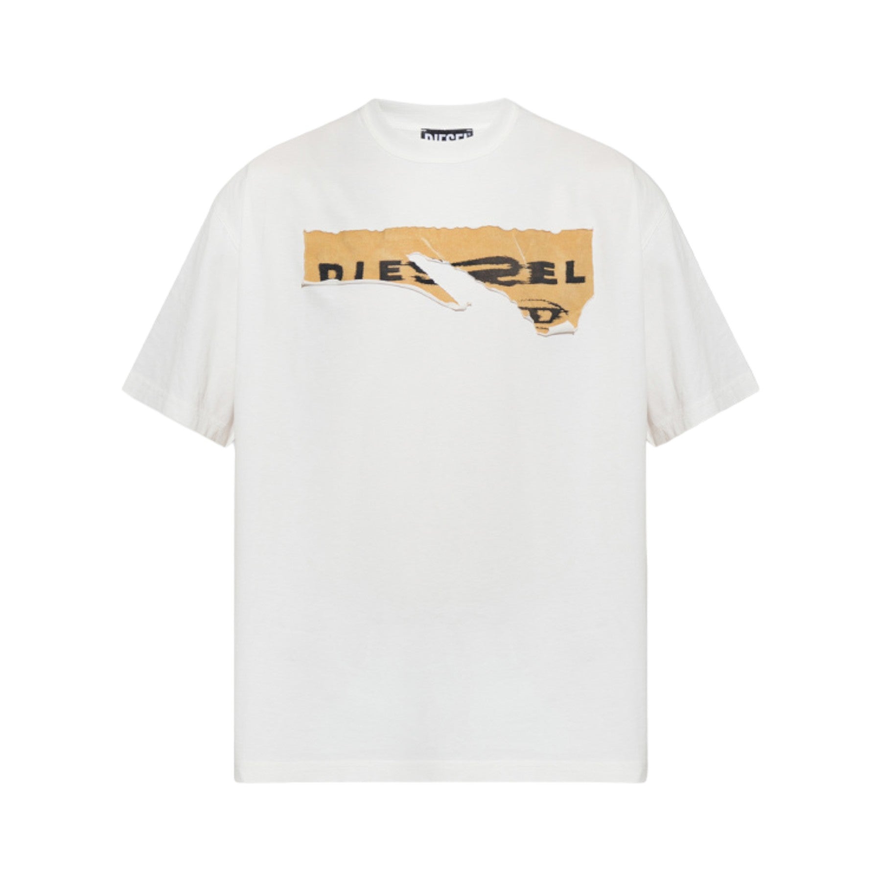 Diesel T-Wash-Poff Mens T Shirts Loose Fit Crew Neck Short Sleeve Cotton Tee L