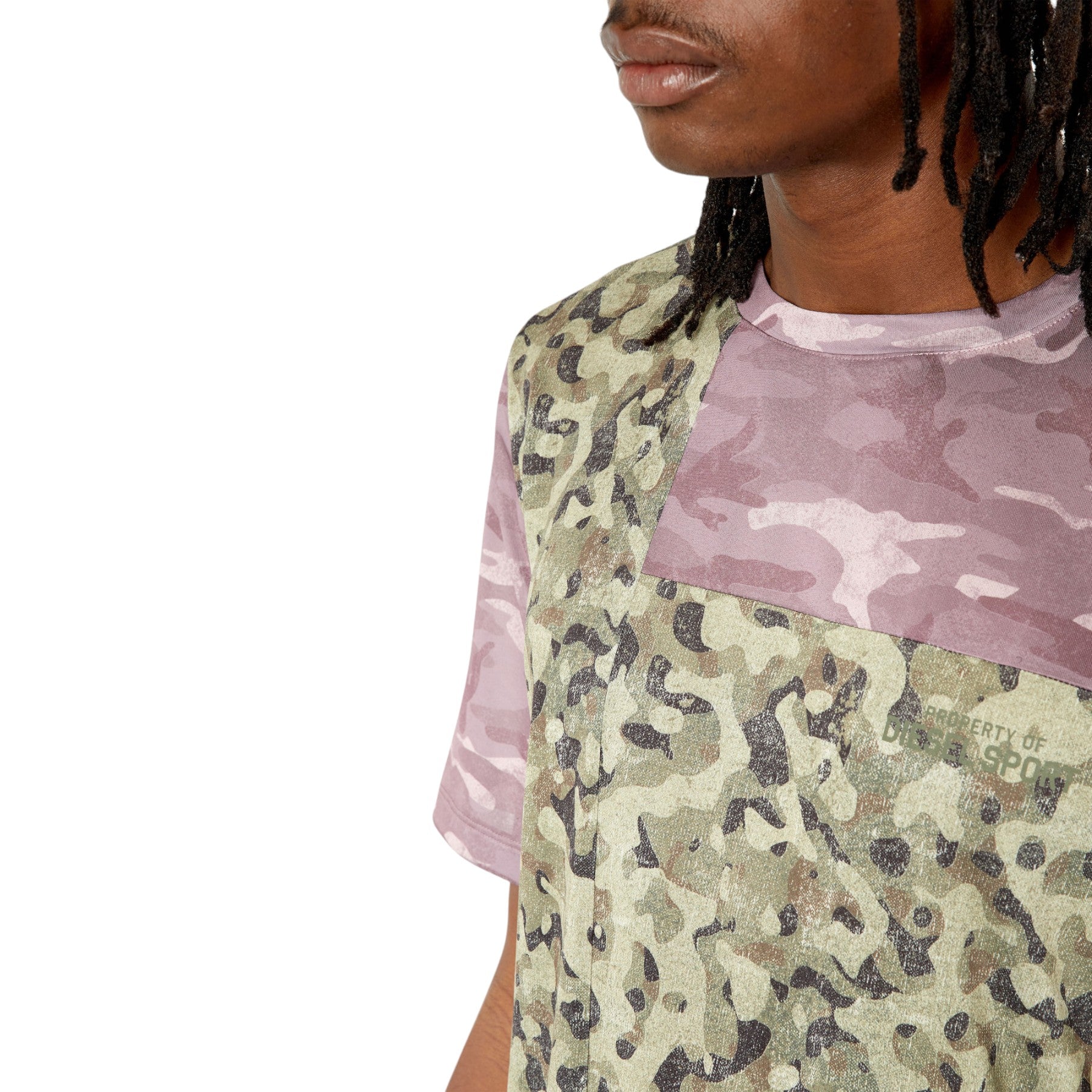 Diesel Amtee-Meng-WT09 Mens Gym T Shirts Quick Dry Workout Camouflage Sports Tee