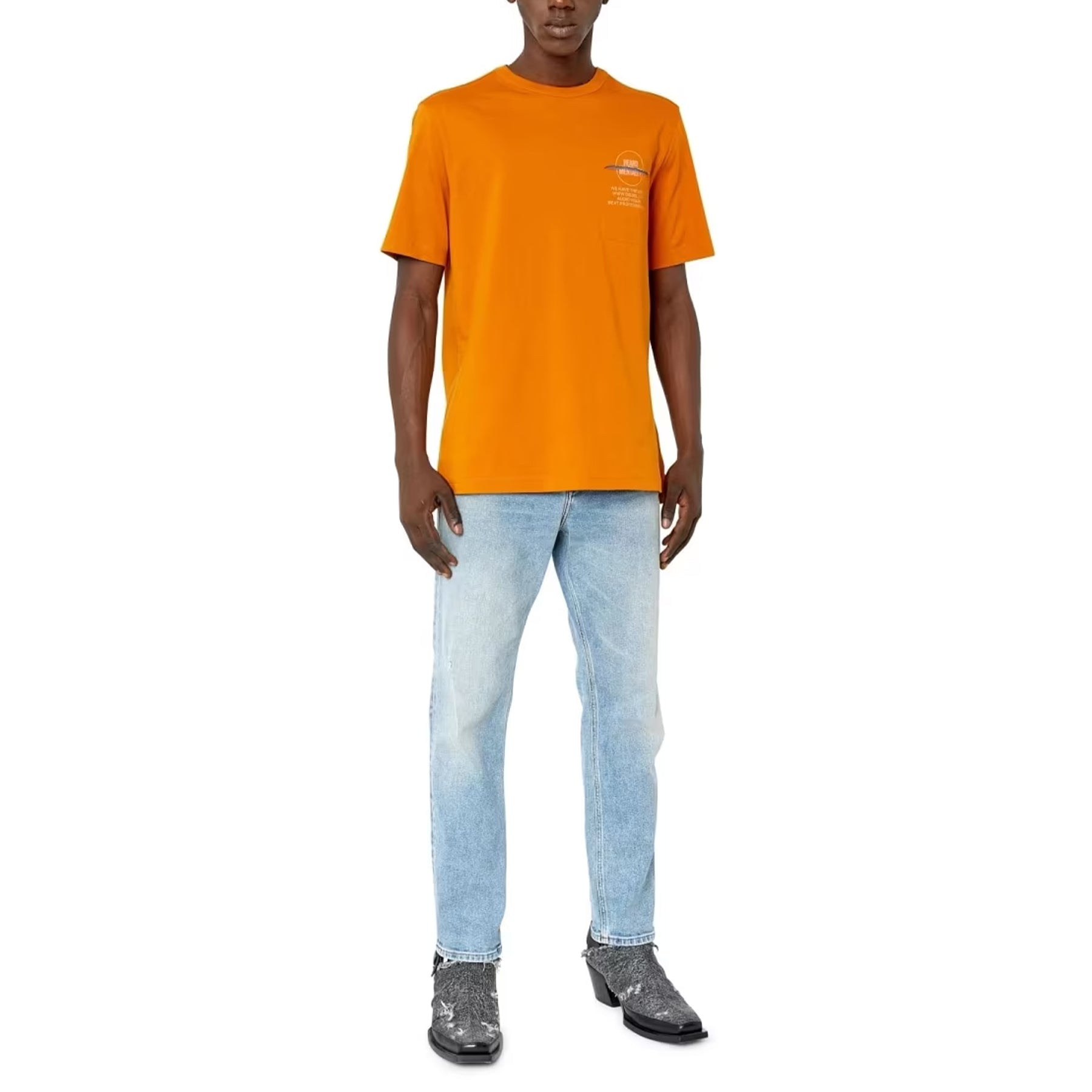 DIESEL T POUCH Mens T Shirts Crew Neck Short Sleeve Casual Summer Cotton Tee XL