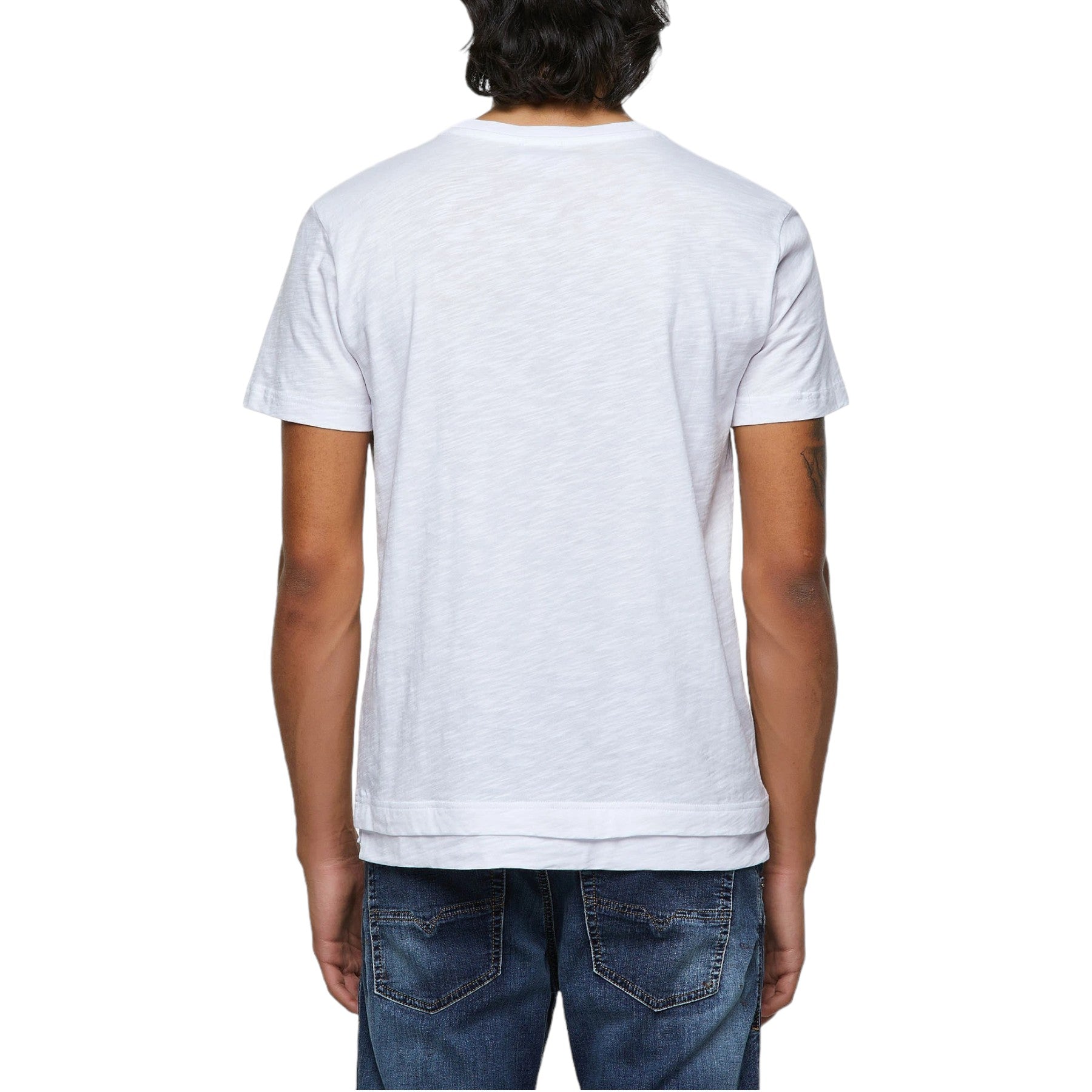 DIESEL T-RONNIE Mens T Shirts Crew Neck Short Sleeve Regular Cotton Tee White XS