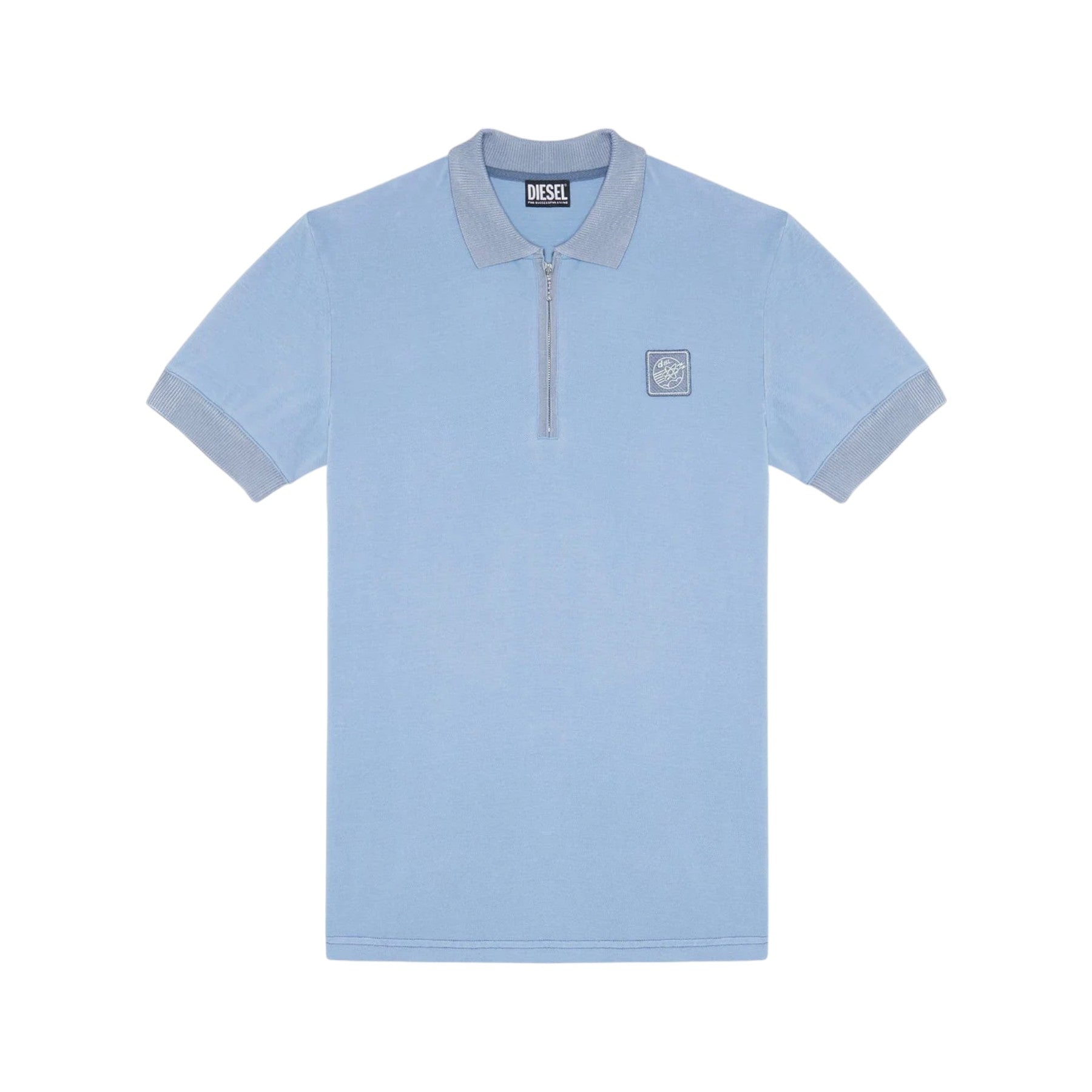 DIESEL T-ARAGON Mens Polo Shirt Short Sleeve Casual Summer Golf Cotton Tee Blue