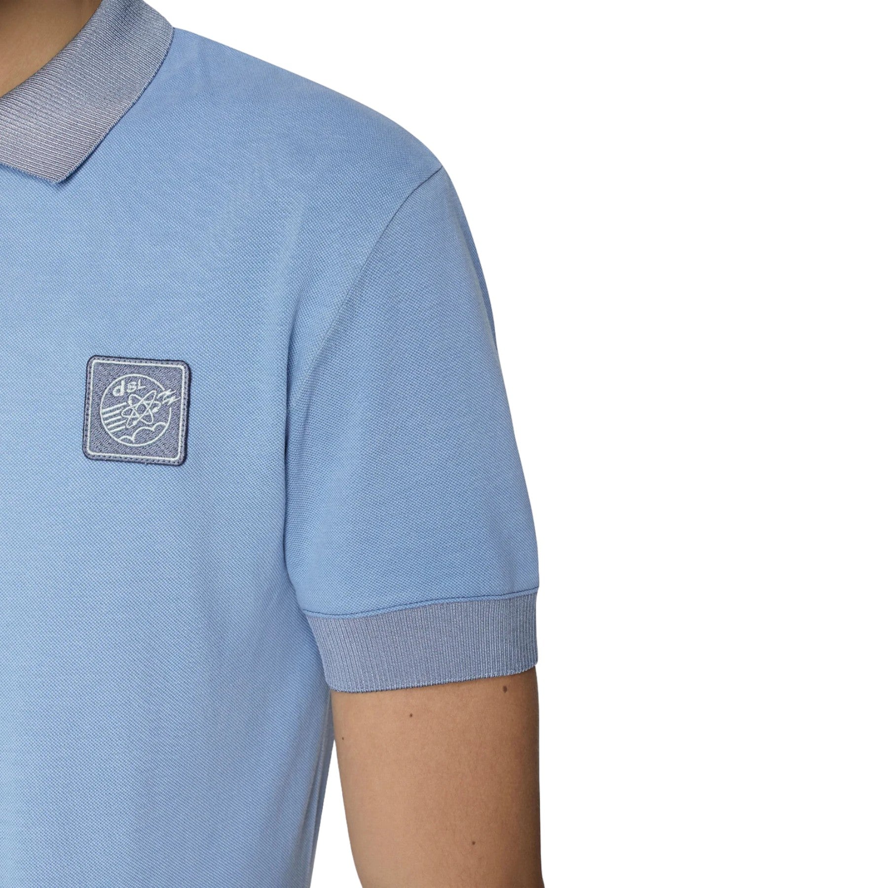 DIESEL T-ARAGON Mens Polo Shirt Short Sleeve Casual Summer Golf Cotton Tee Blue