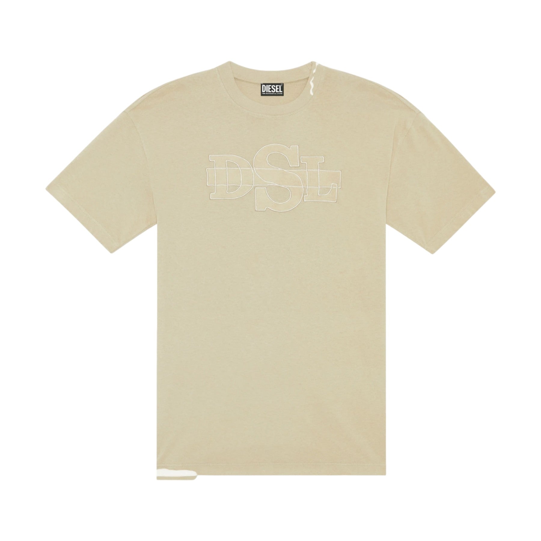 DIESEL T-WASHROT Mens T Shirts Loose Fit Short Sleeve Cotton Crew Neck T Shirt