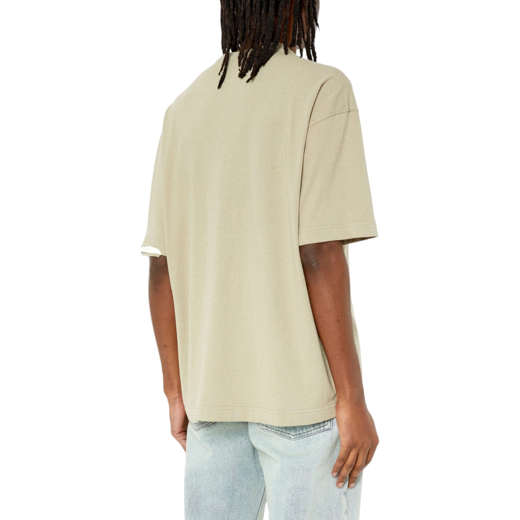 DIESEL T-WASHROT Mens T Shirts Loose Fit Short Sleeve Cotton Crew Neck T Shirt