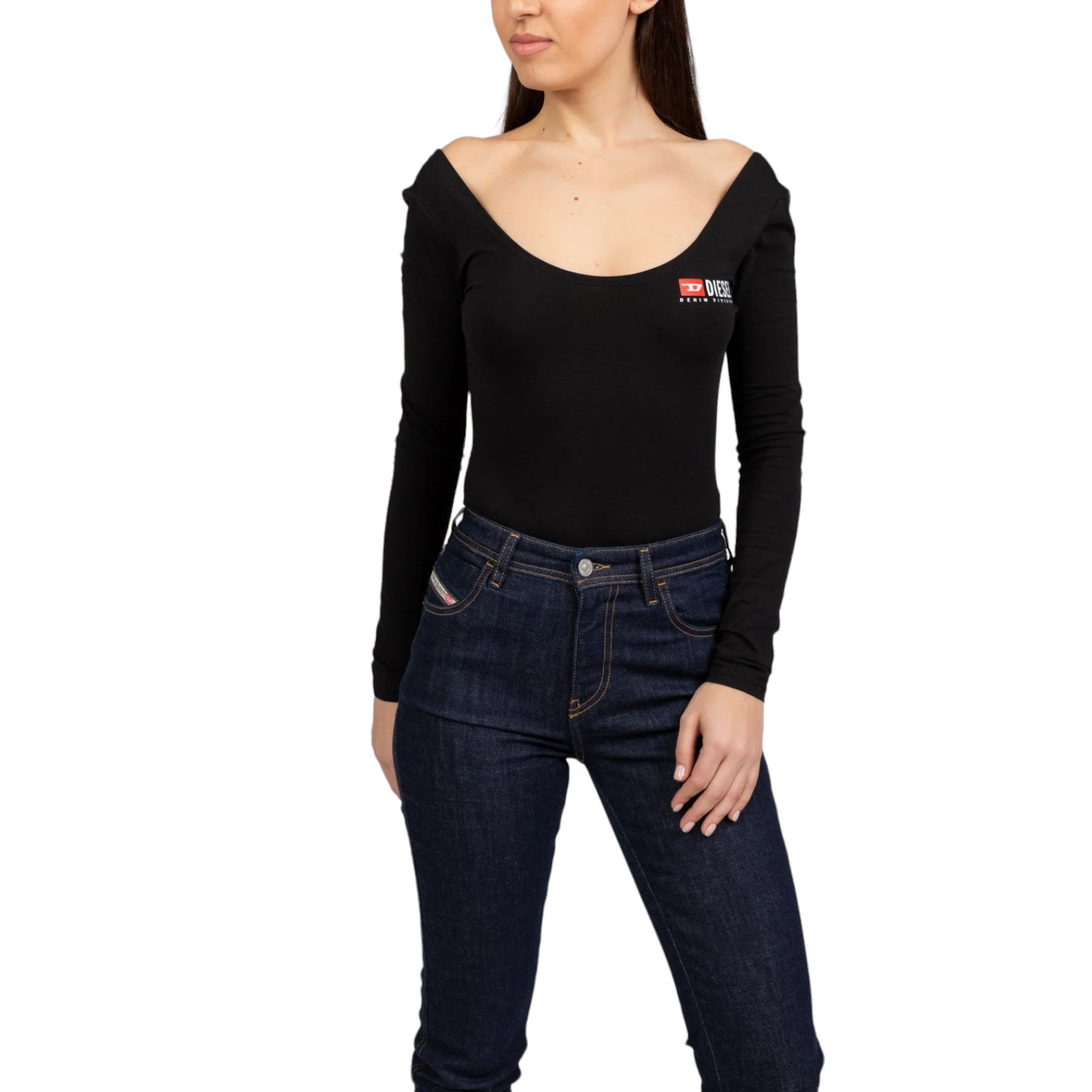 Diesel UFTK-BODY-LS-UW Womens Bodysuits Stretchable Cotton One Piece Swimsuits