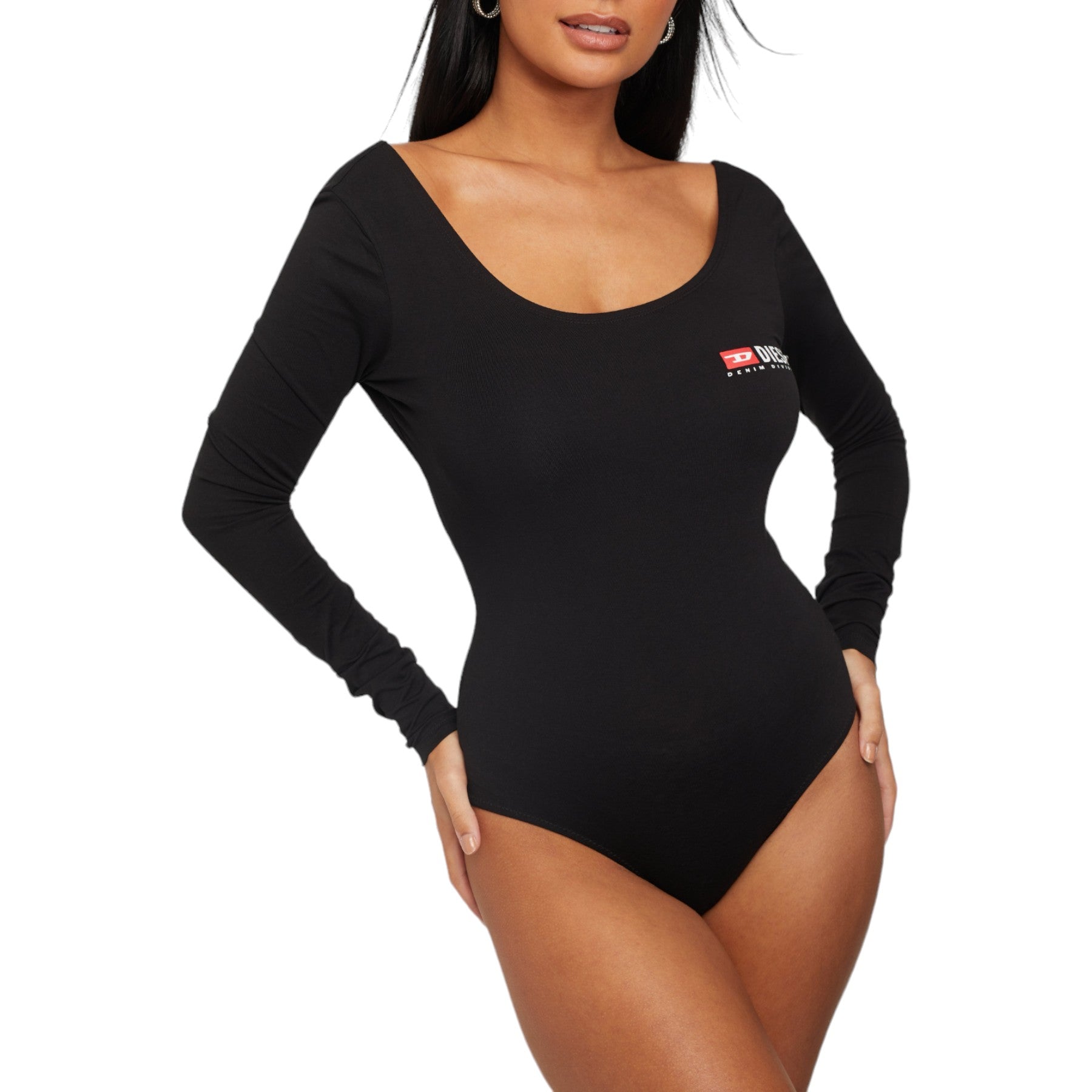 Diesel UFTK-BODY-LS-UW Womens Bodysuits Stretchable Cotton One Piece Swimsuits