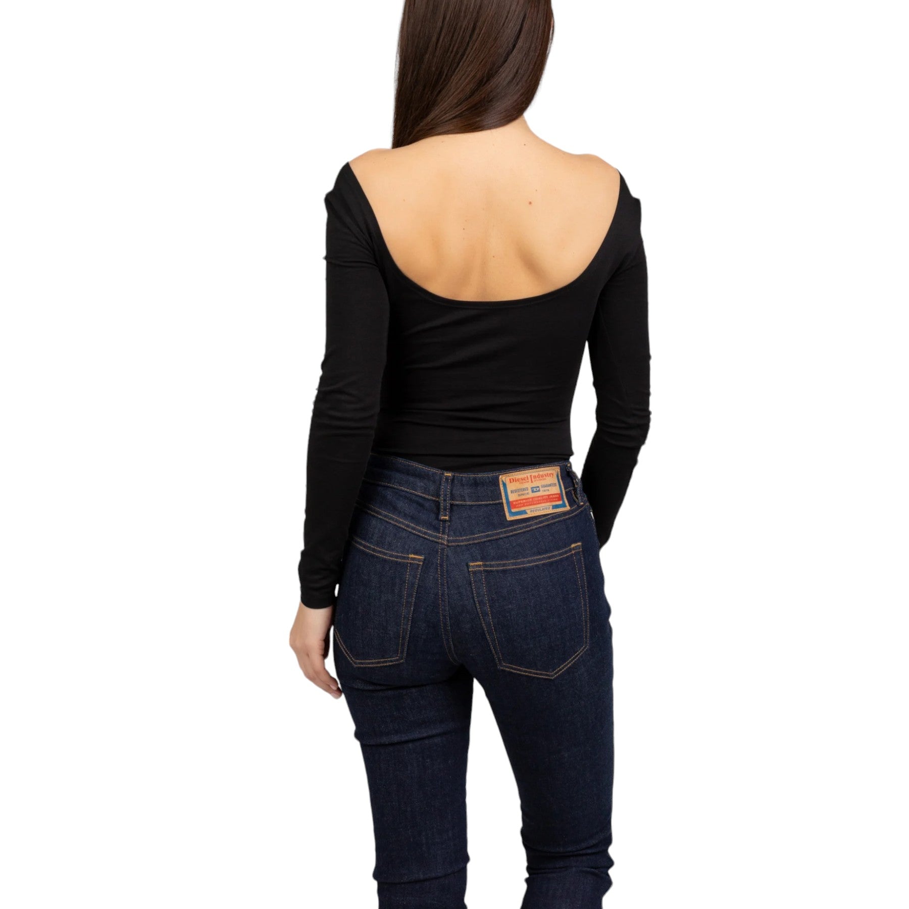 Diesel UFTK-BODY-LS-UW Womens Bodysuits Stretchable Cotton One Piece Swimsuits