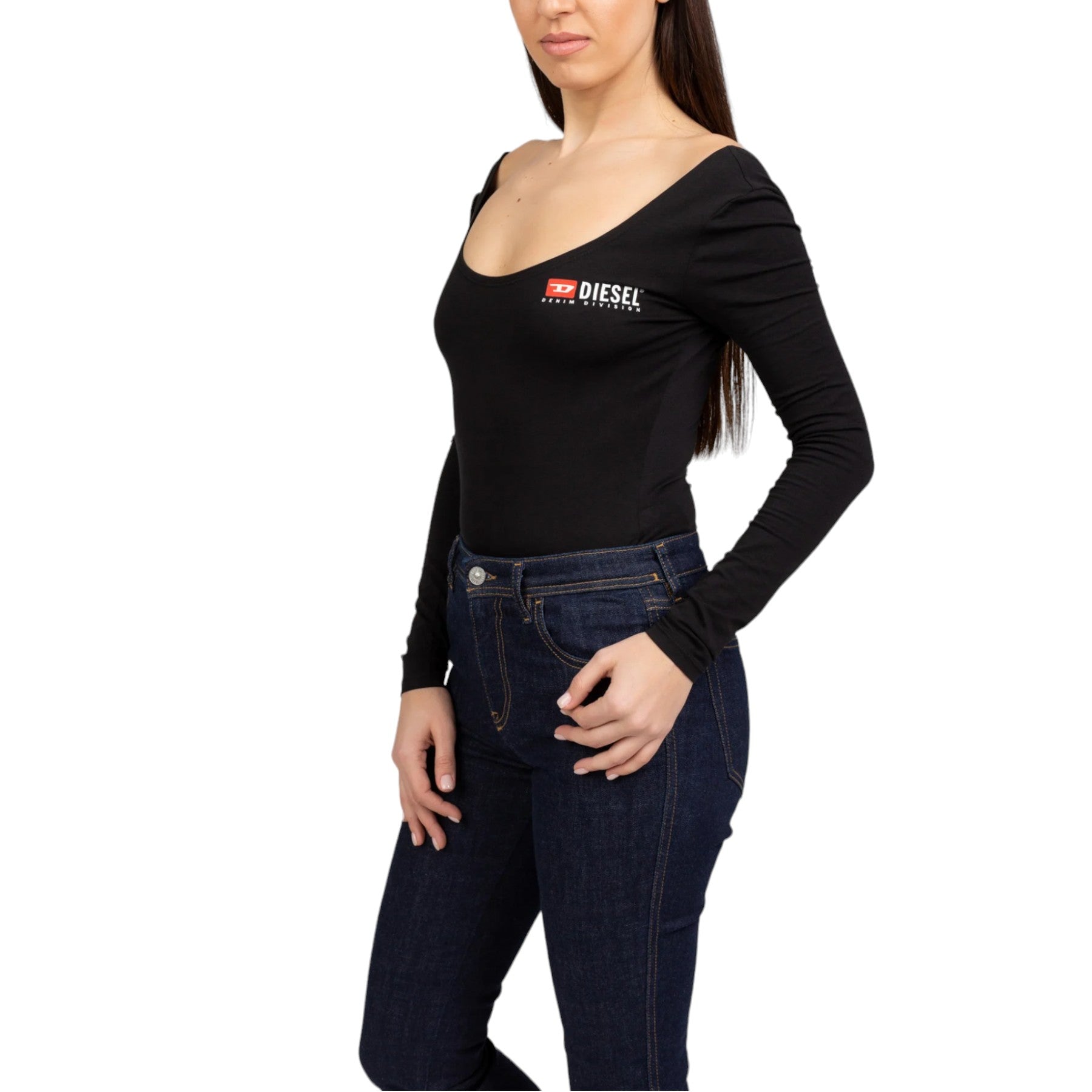 Diesel UFTK-BODY-LS-UW Womens Bodysuits Stretchable Cotton One Piece Swimsuits