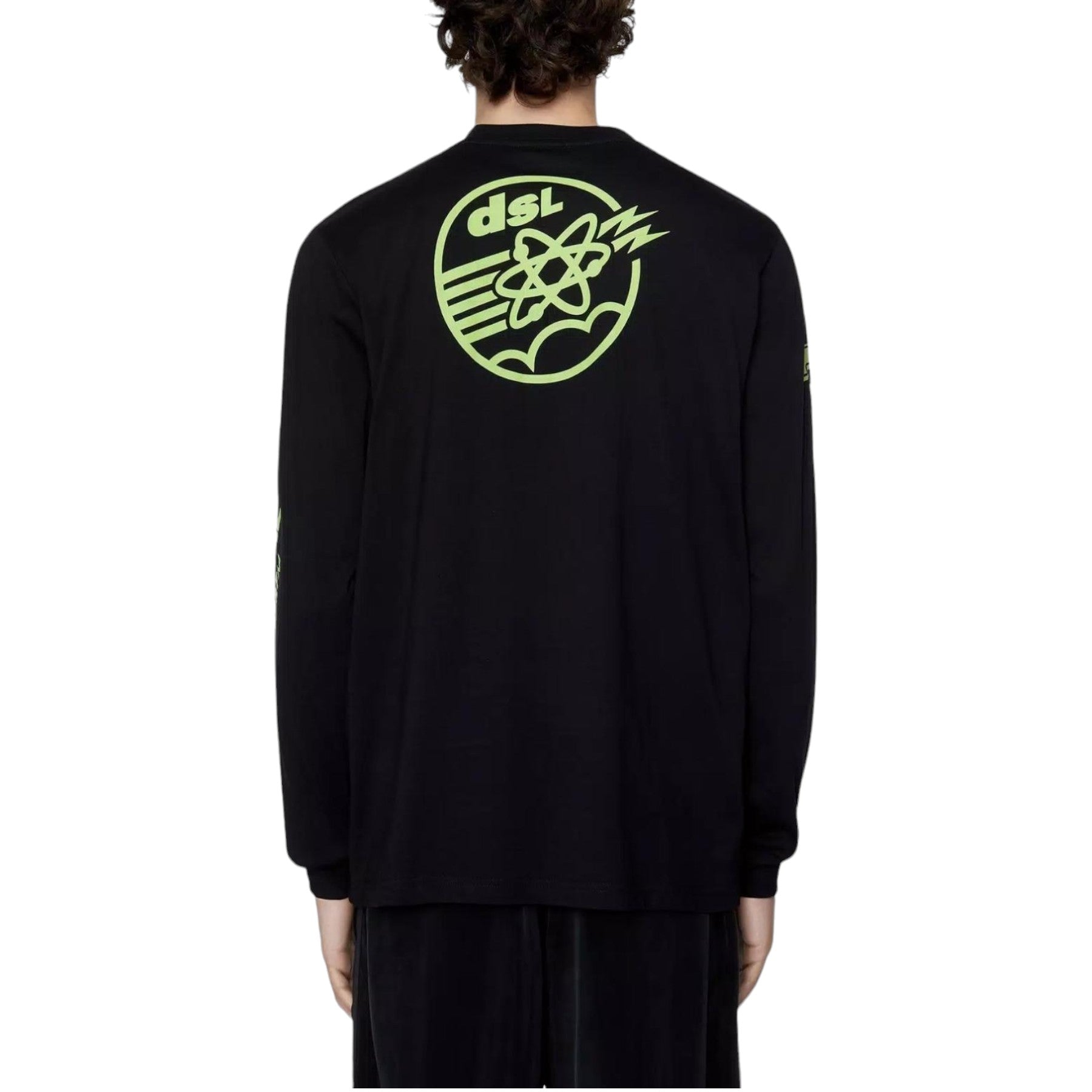 DIESEL T JUST E6 Mens T Shirts Crew Neck Long Sleeve Casual Summer Cotton Tee S