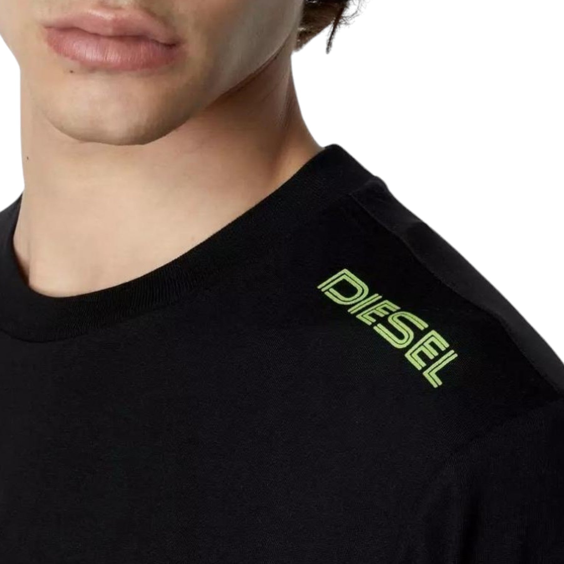 DIESEL T JUST E6 Mens T Shirts Crew Neck Long Sleeve Casual Summer Cotton Tee S