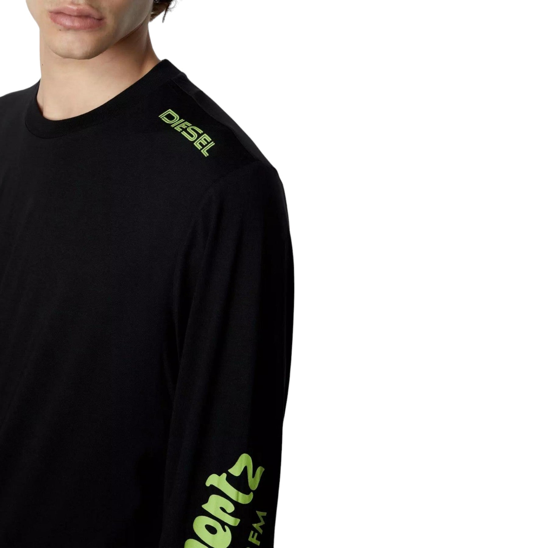 DIESEL T JUST E6 Mens T Shirts Crew Neck Long Sleeve Casual Summer Cotton Tee S