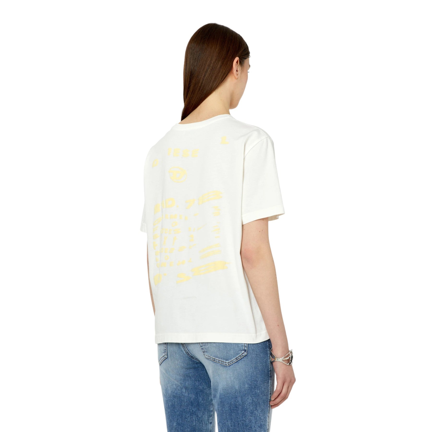 DIESEL T-DANNY Womens Oversize T Shirts Crew Neck Casual Short Sleeve Summer Tee