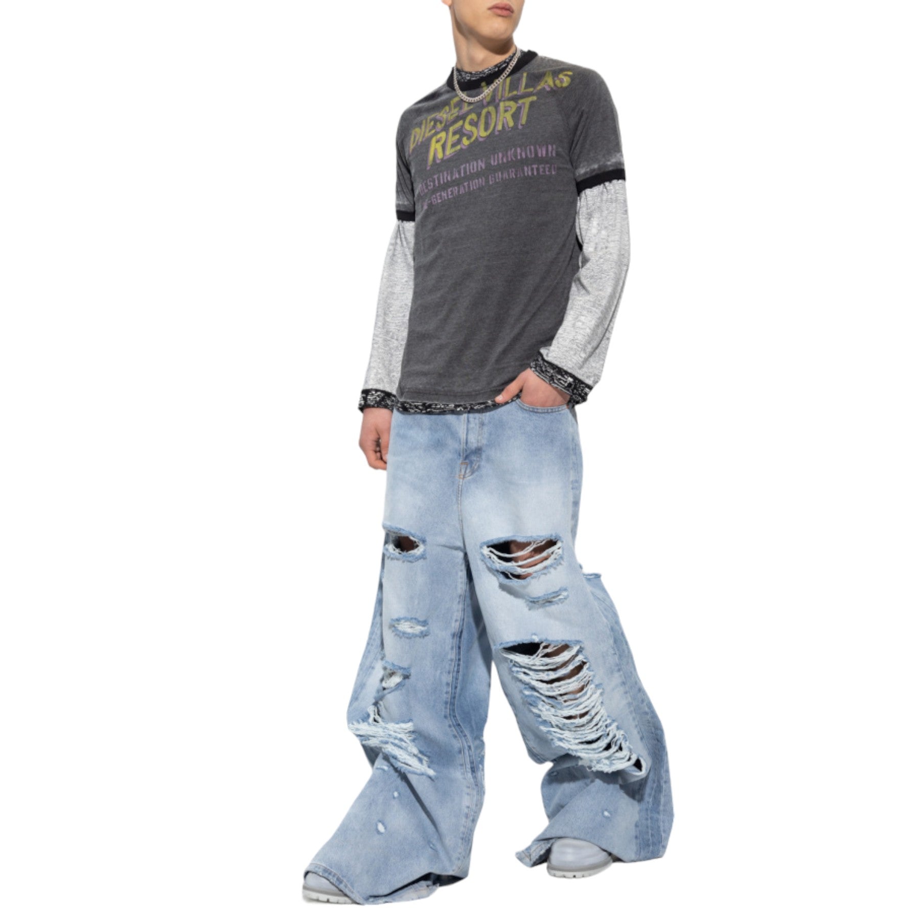 DIESEL T DIELAN Mens Short Sleeve T Shirt Casual Summer Crew Neck Cotton Tee 2XL