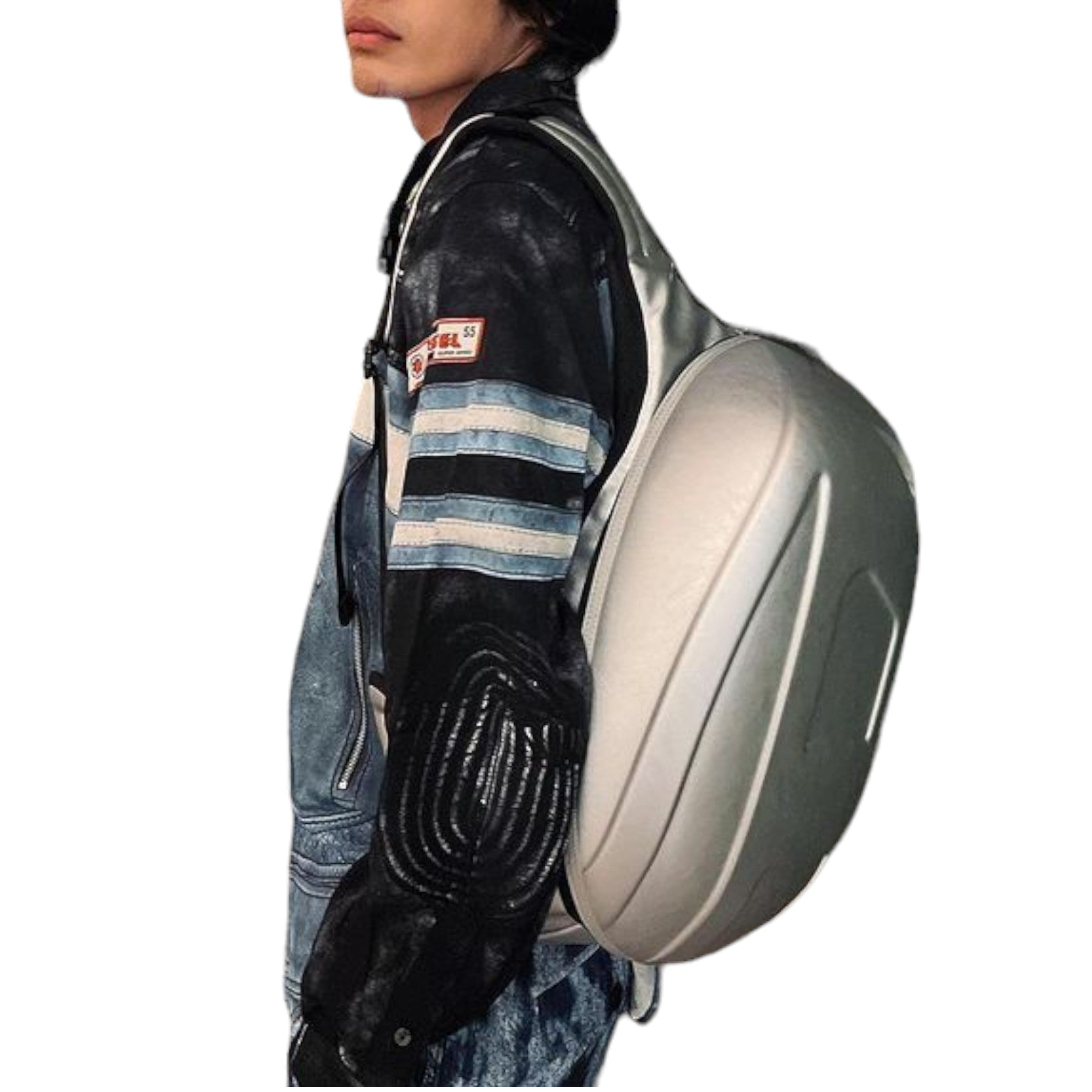 DIESEL 1DR-POD Mens Hardshell Backpack Travel Hiking Varsity Laptop Shoulder Bag