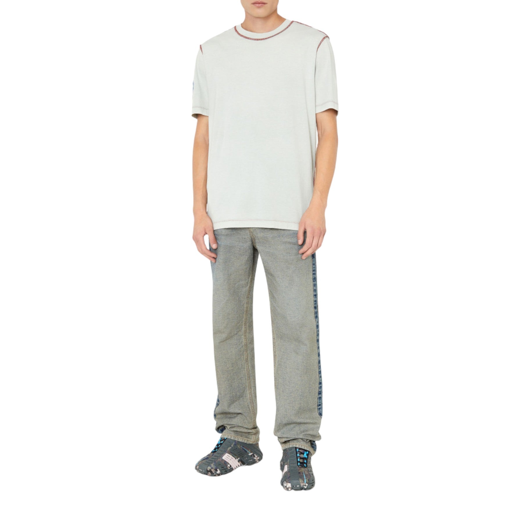 DIESEL T JUST LOCK Mens T Shirts Straight Cut Short Sleeve Summer Cotton Tee New