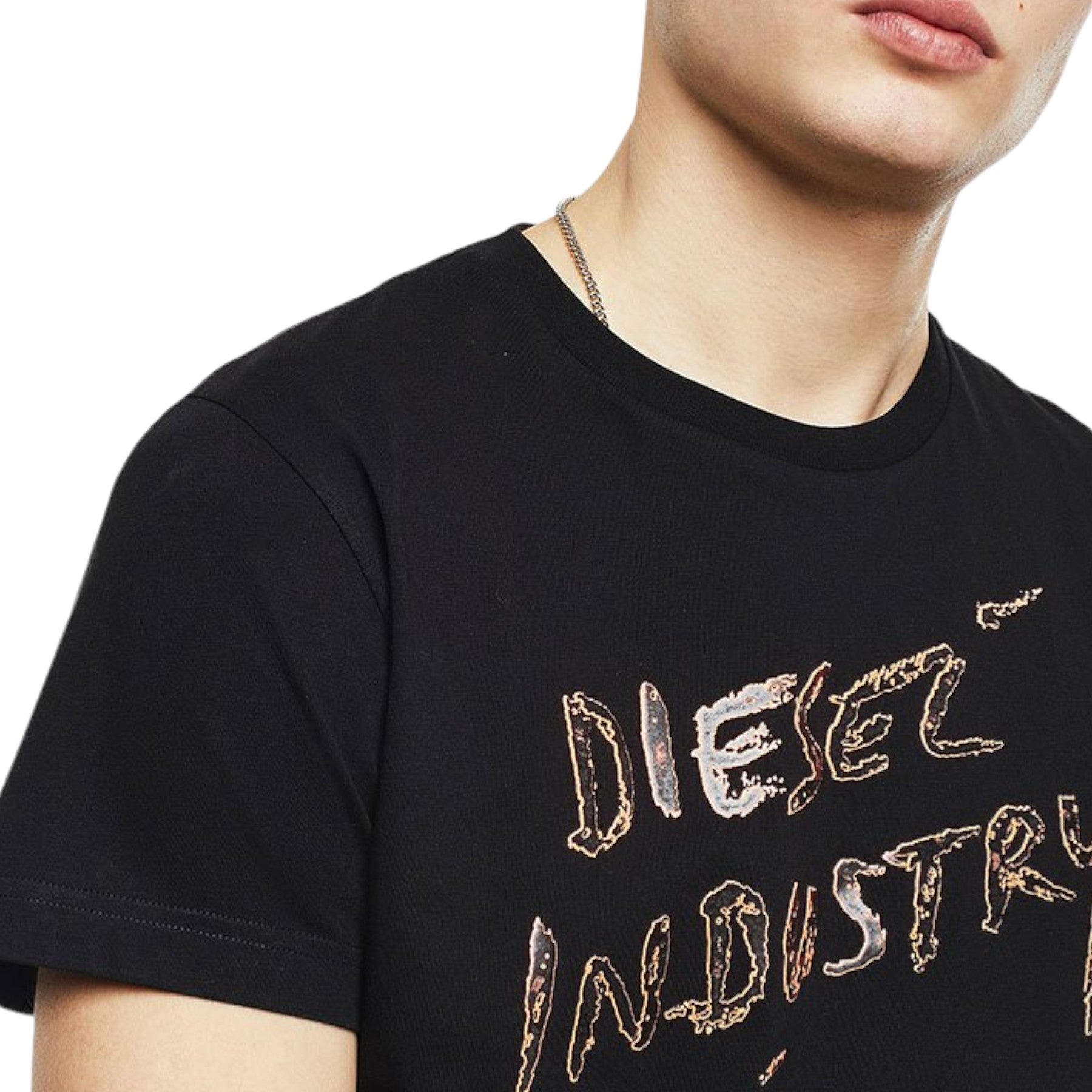 DIESEL T-Diego-S15 Mens T Shirts Regular Fit Crew Neck Short Sleeve Cotton Tee L