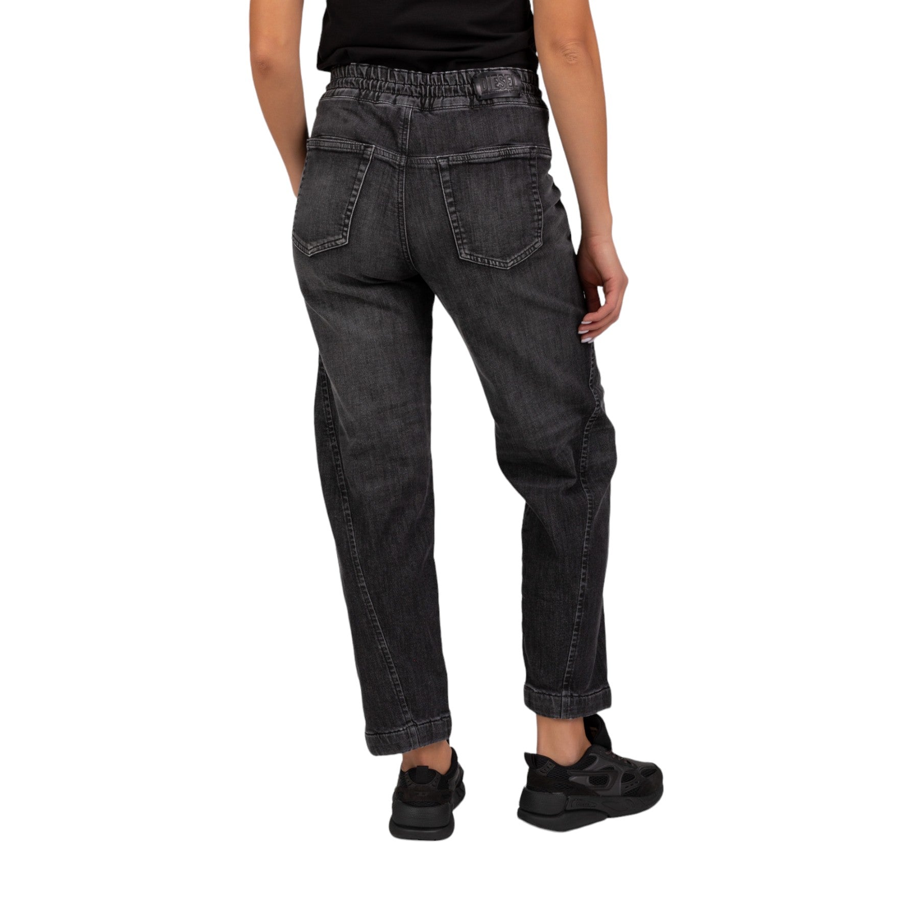 DIESEL D KRAILEY Womens Denim Jeans Relaxed Fit High Waist Sweat Jogg Pants W26