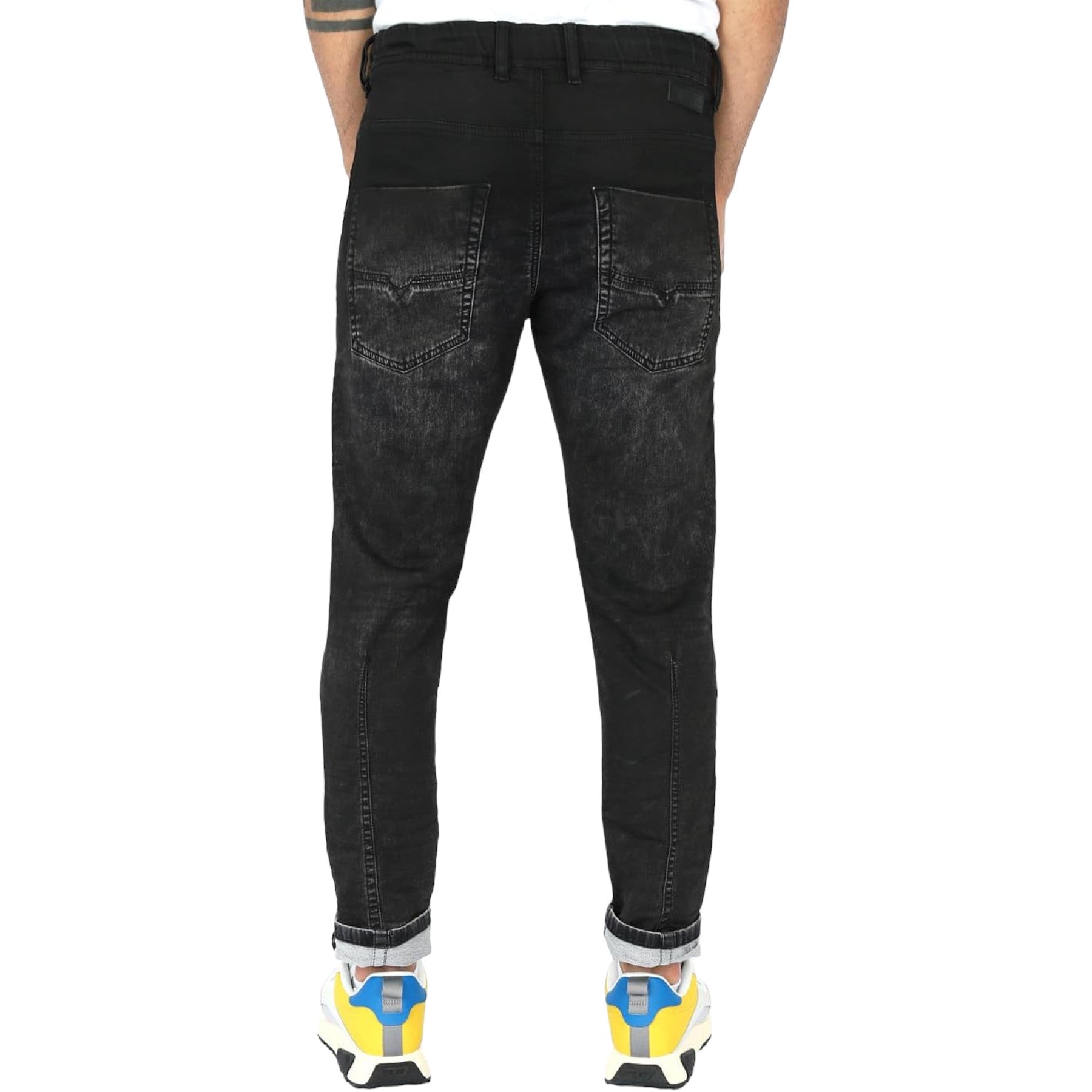 DIESEL D-KR00LEY-NE-SWEAT Mens Denim Jeans Slim Fit Tapered Leg Casual Jogg Pant