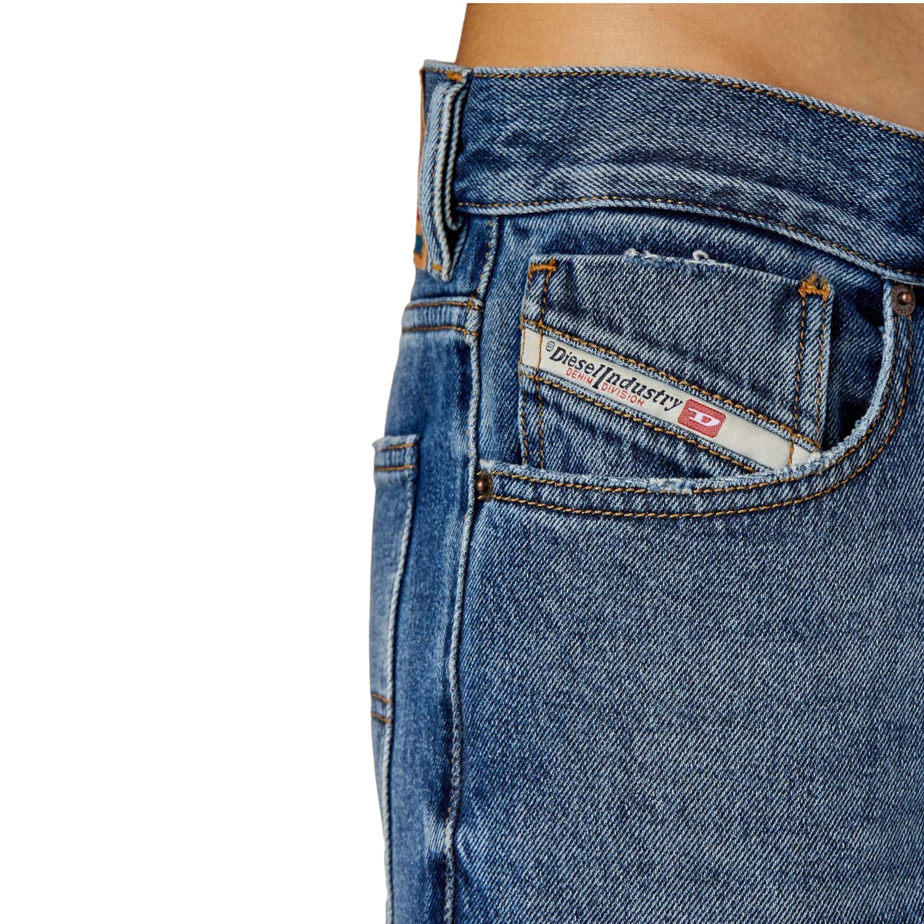 DIESEL1995 Mens Denim Jeans Regular Fit Straight Skater Casual Cotton Pants Blue