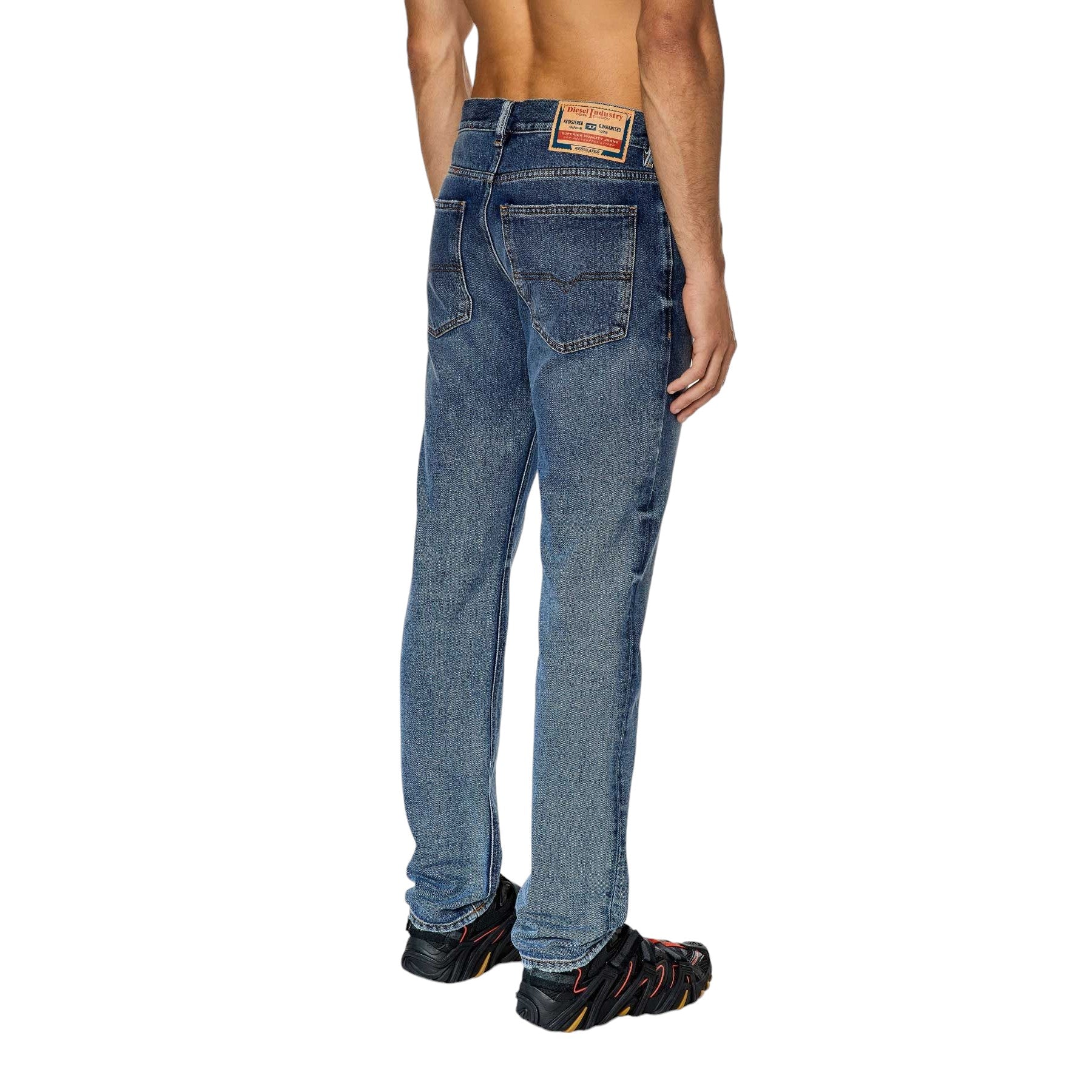 DIESEL1995 Mens Denim Jeans Regular Fit Straight Skater Casual Cotton Pants Blue