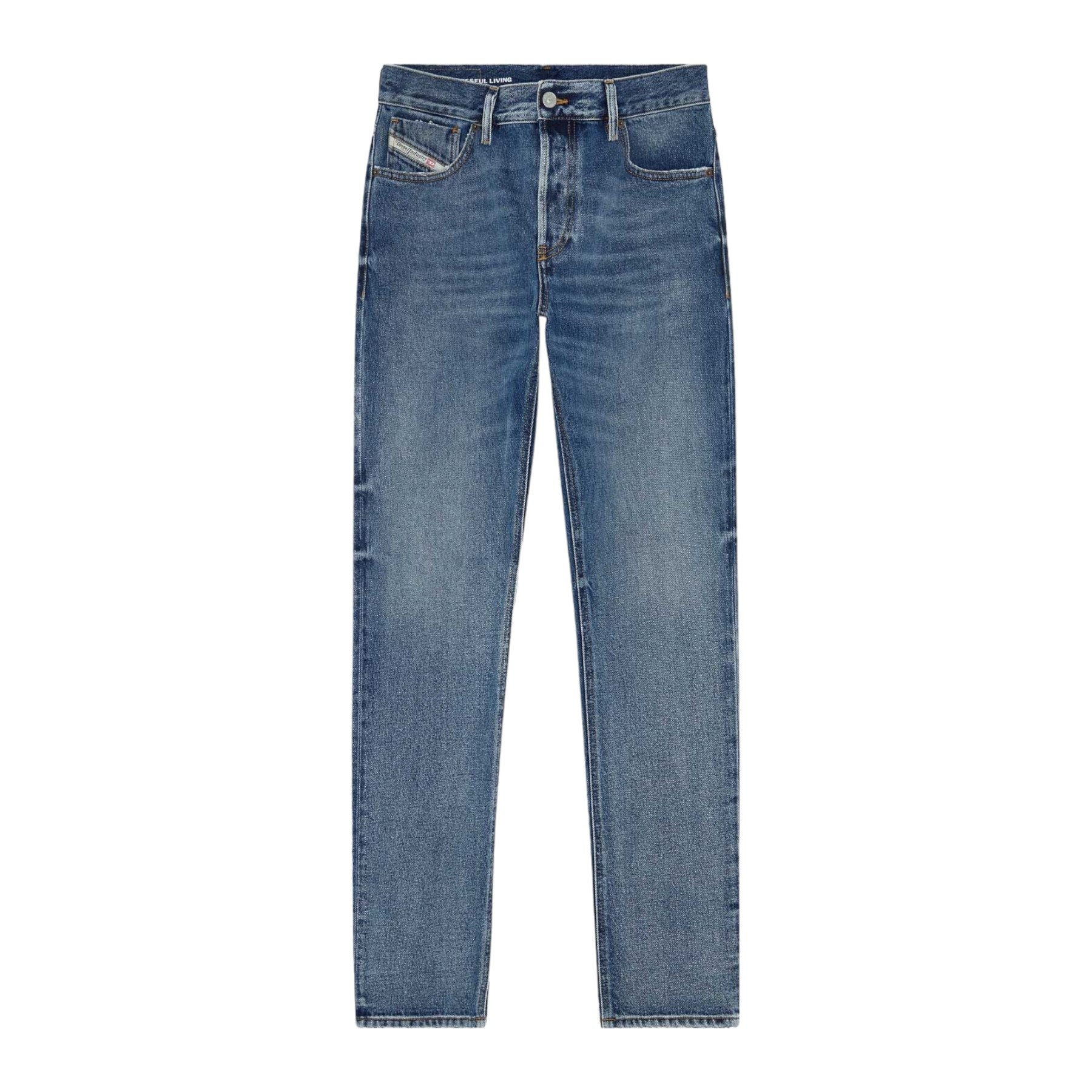 DIESEL1995 Mens Denim Jeans Regular Fit Straight Skater Casual Cotton Pants Blue