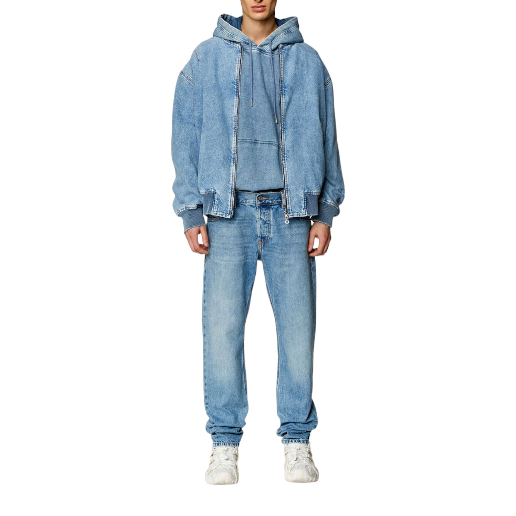 DIESEL1995 Mens Denim Jeans Regular Fit Straight Skater Casual Cotton Pants Blue