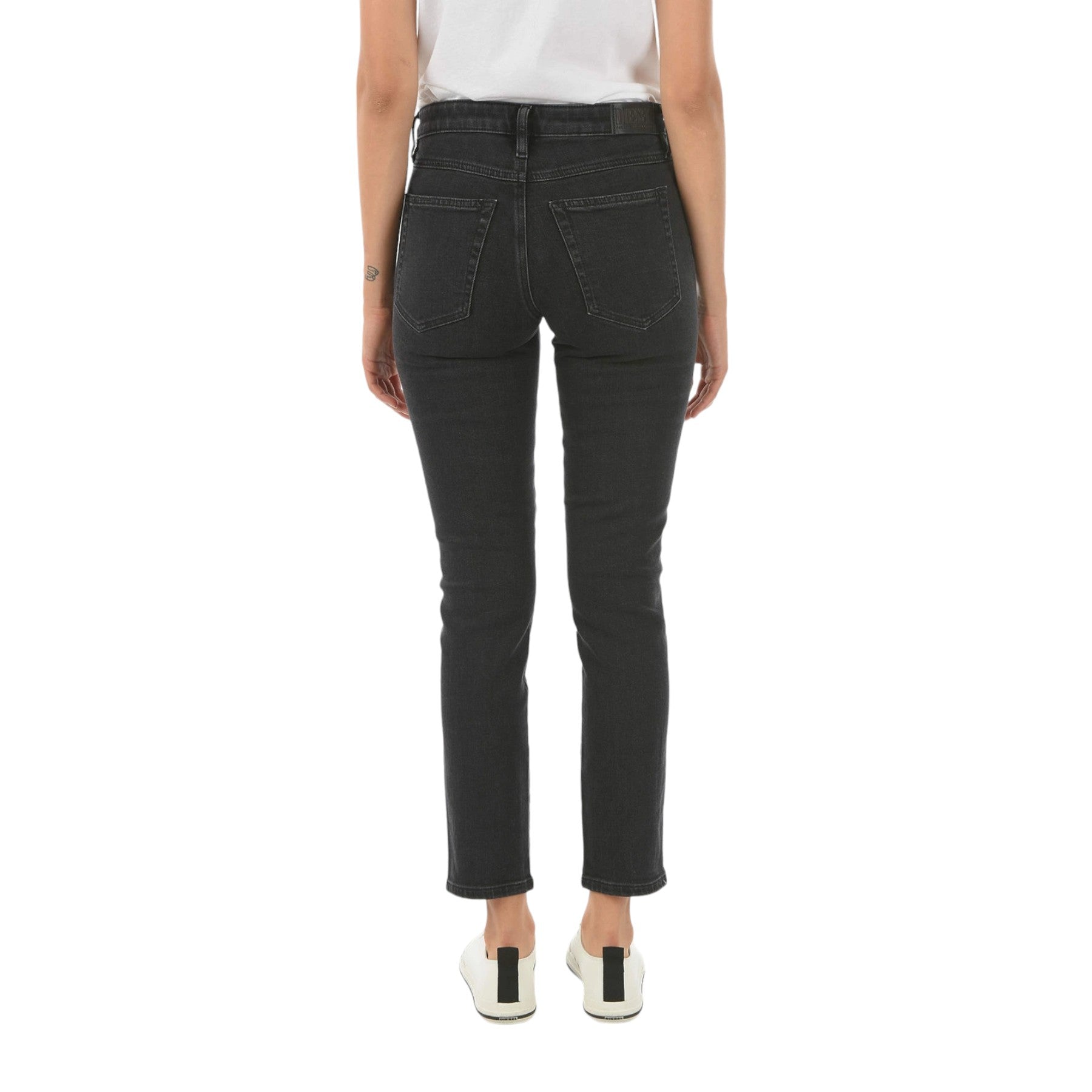 DIESEL BABHILA Womens Denim Jeans Slim Fit Stretch Tapered Leg Ladies Pant Black