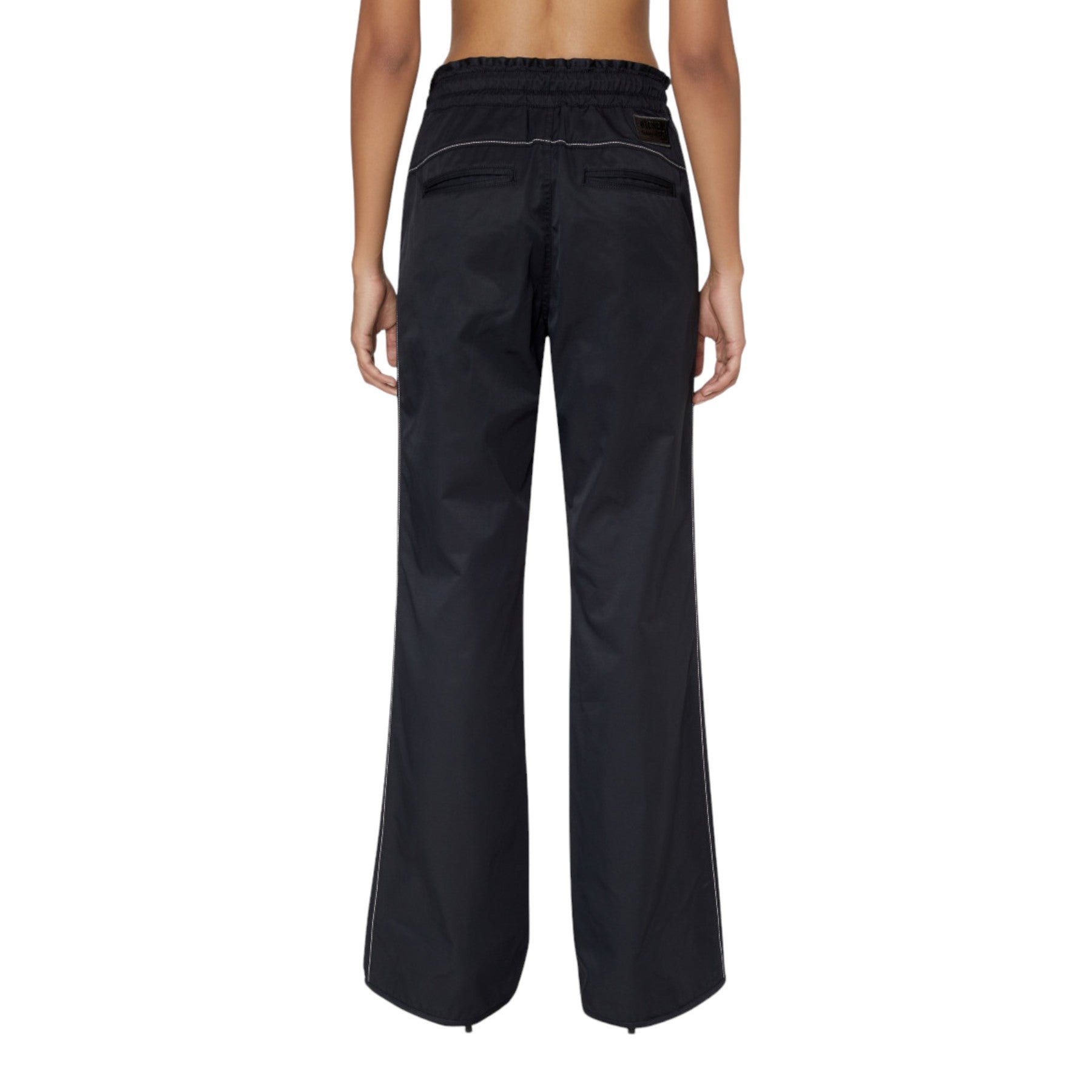 DIESEL P SMILACE Women Trousers Regular Fit Bootcut High Waist Black Ladies Pant