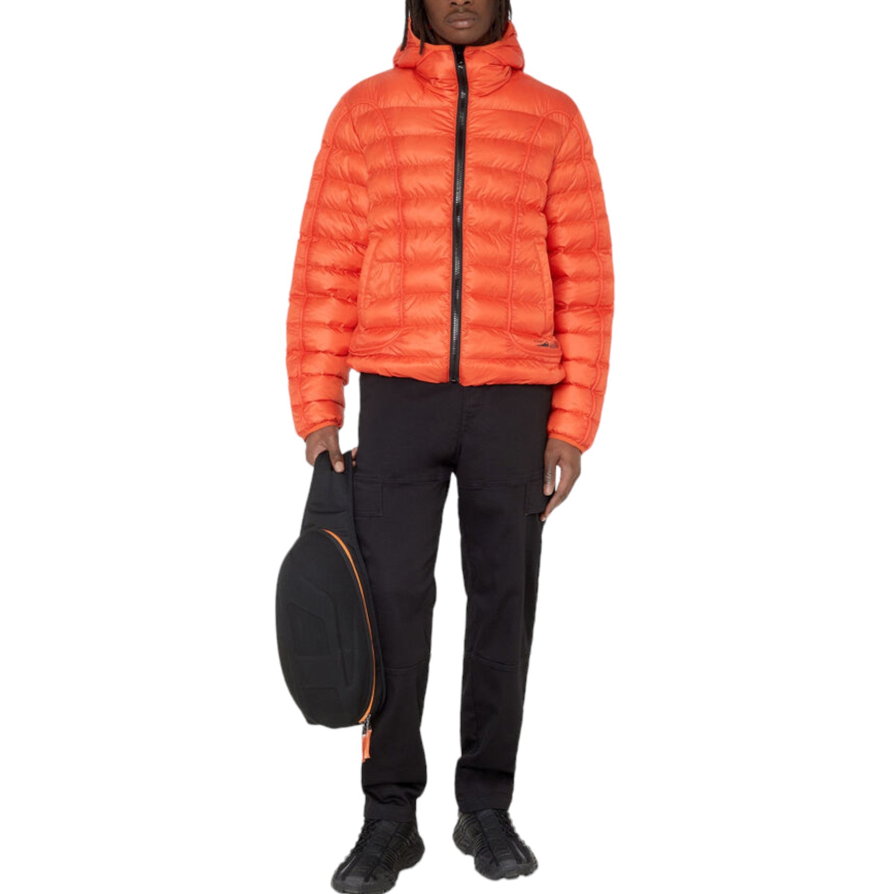 DIESEL D KROOLEY  Mens Cargo Jeans Straight Leg Sweat Jogg Jeans Black Trousers