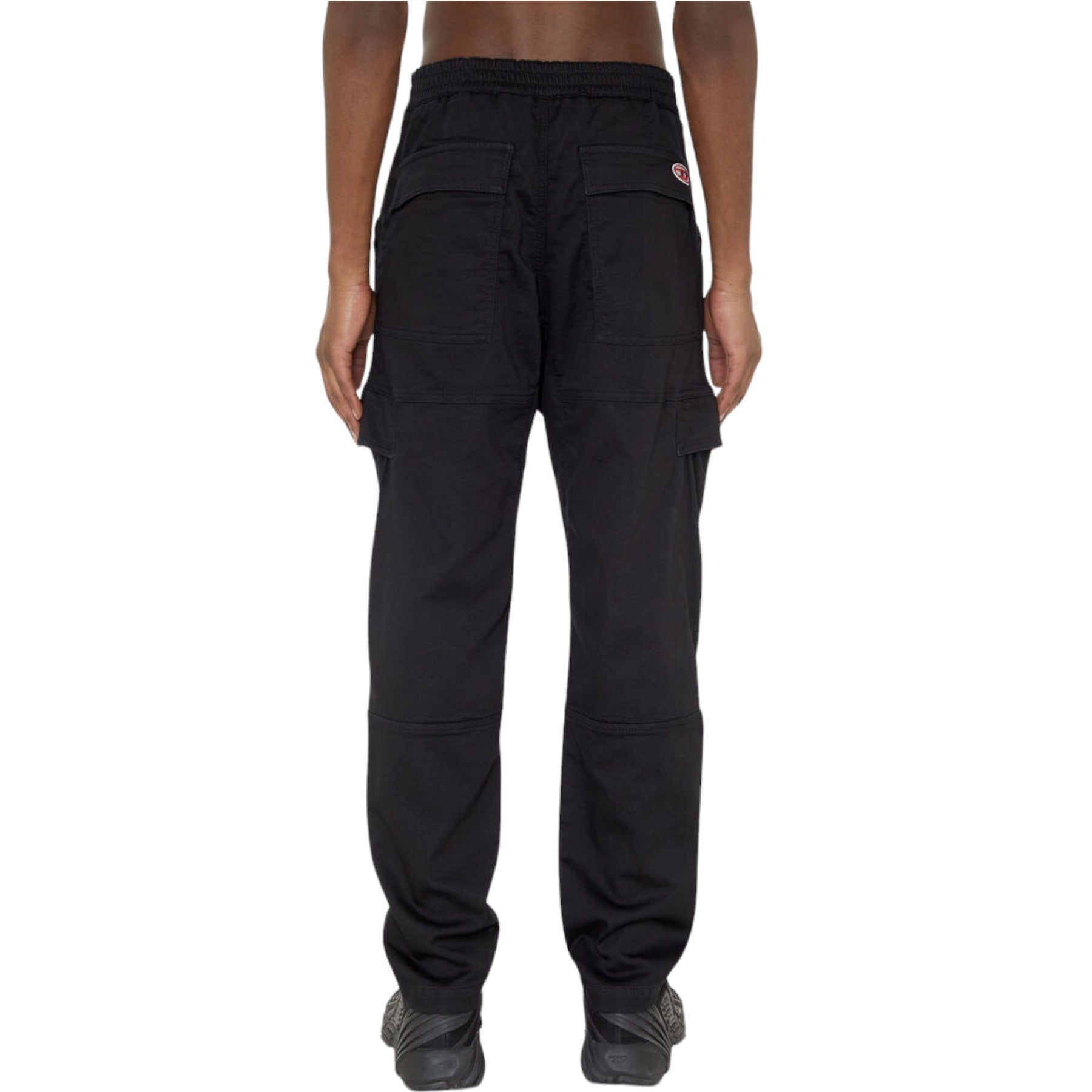 DIESEL D KROOLEY  Mens Cargo Jeans Straight Leg Sweat Jogg Jeans Black Trousers
