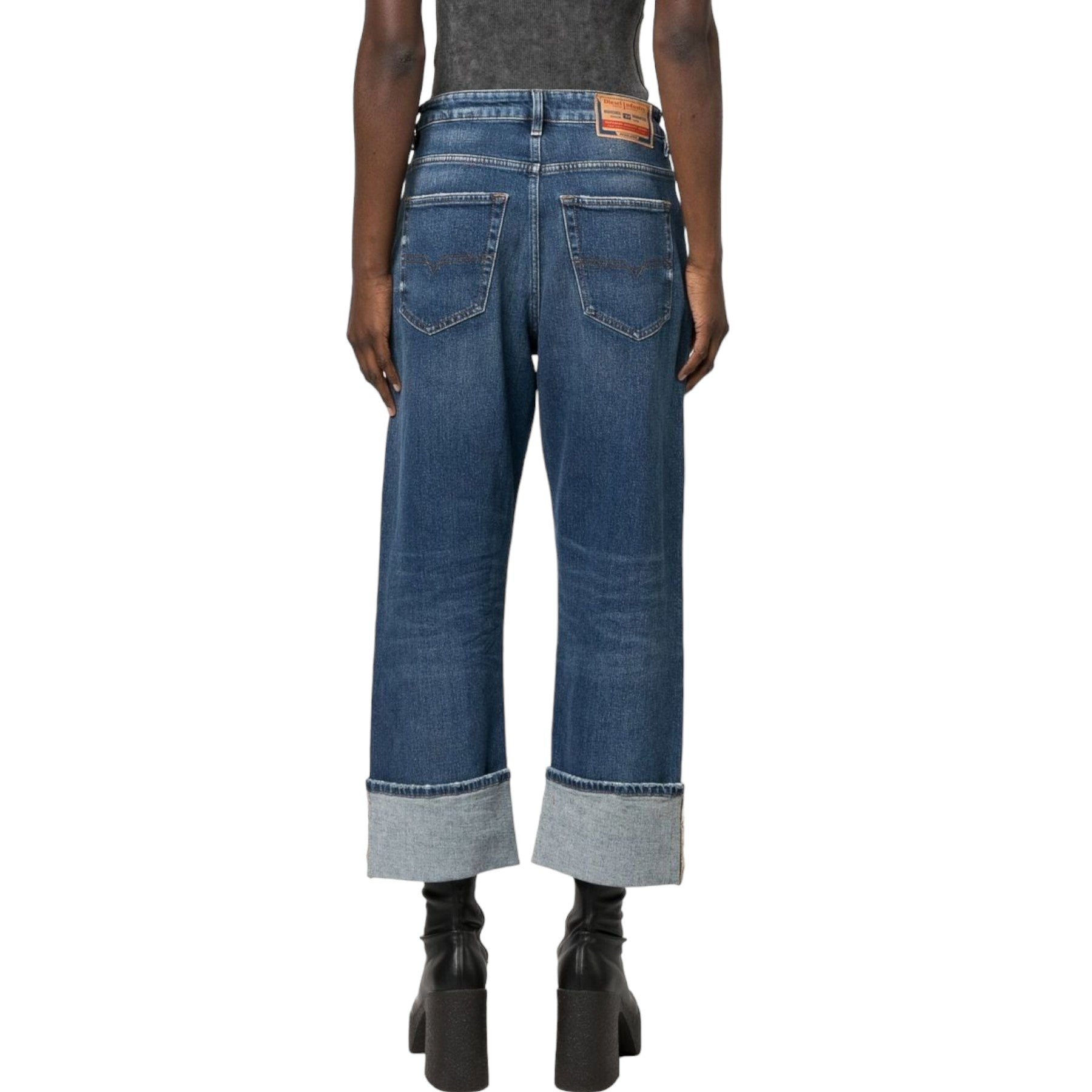 DIESEL 1999 Womens Denim Jeans Loose Fit Mid Waist Stretch Pants Cotton Trouser