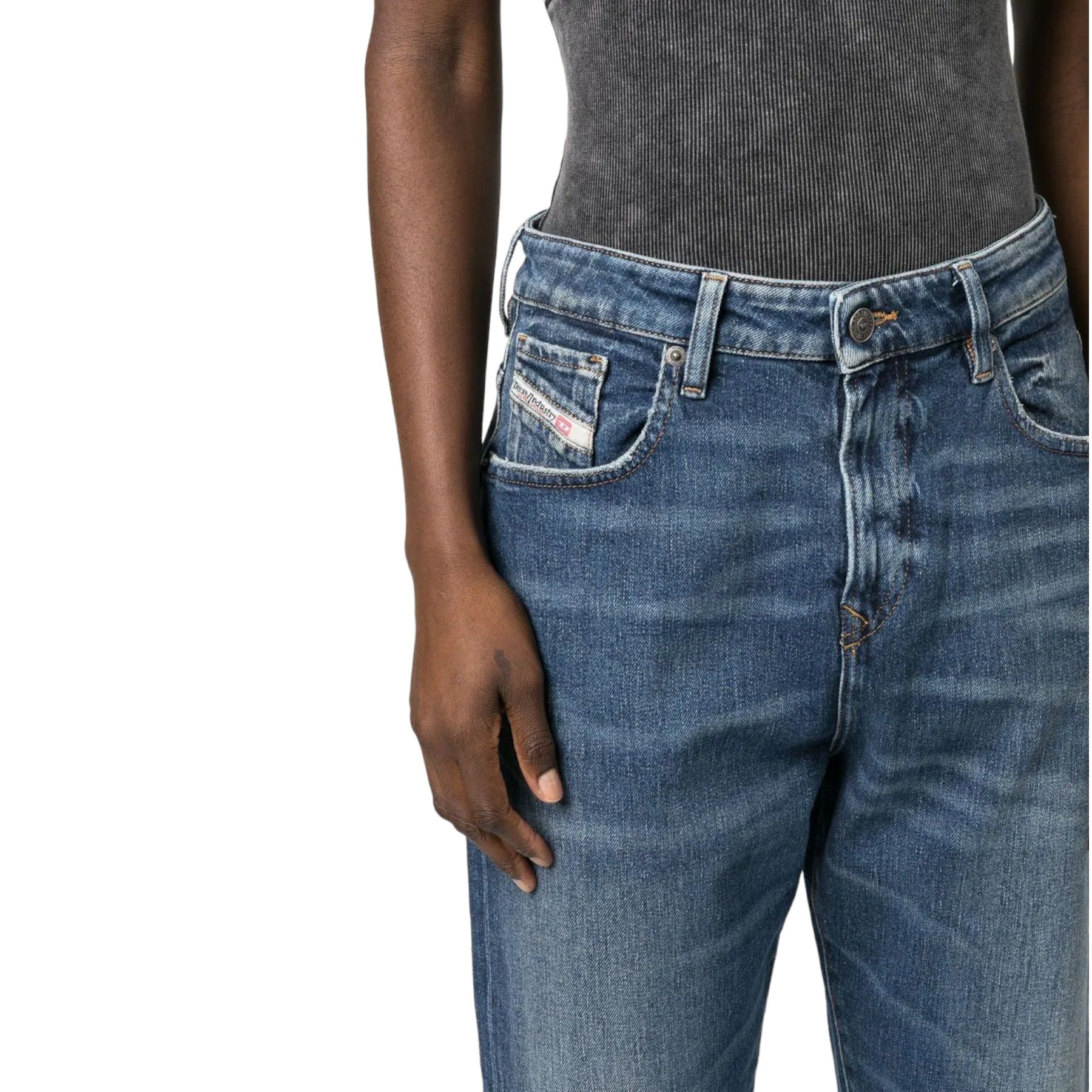 DIESEL 1999 Womens Denim Jeans Loose Fit Mid Waist Stretch Pants Cotton Trouser