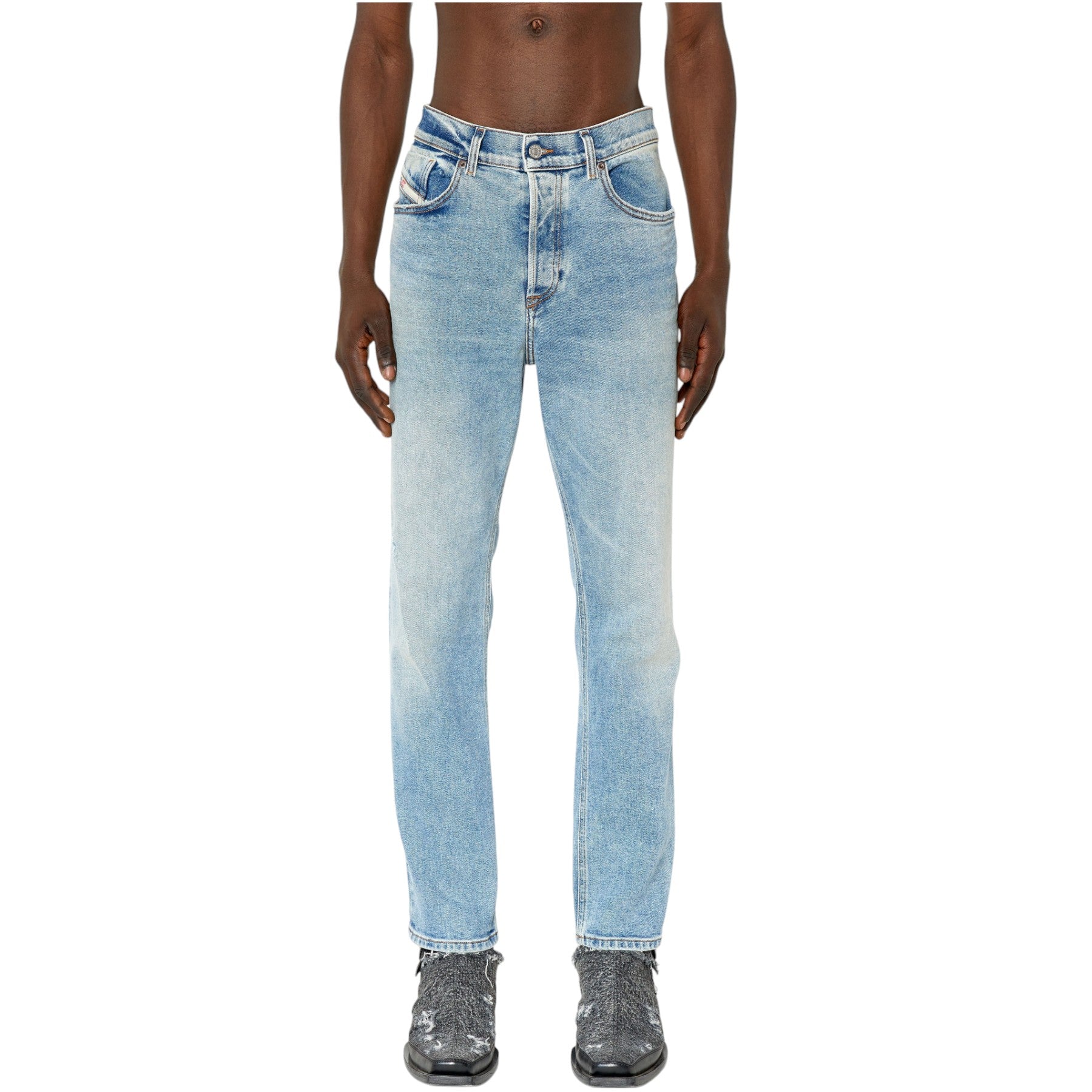 DIESEL 2005 D-FINING 09E86 Mens Denim Jeans Regular Fit Mid Waist Tapered Style