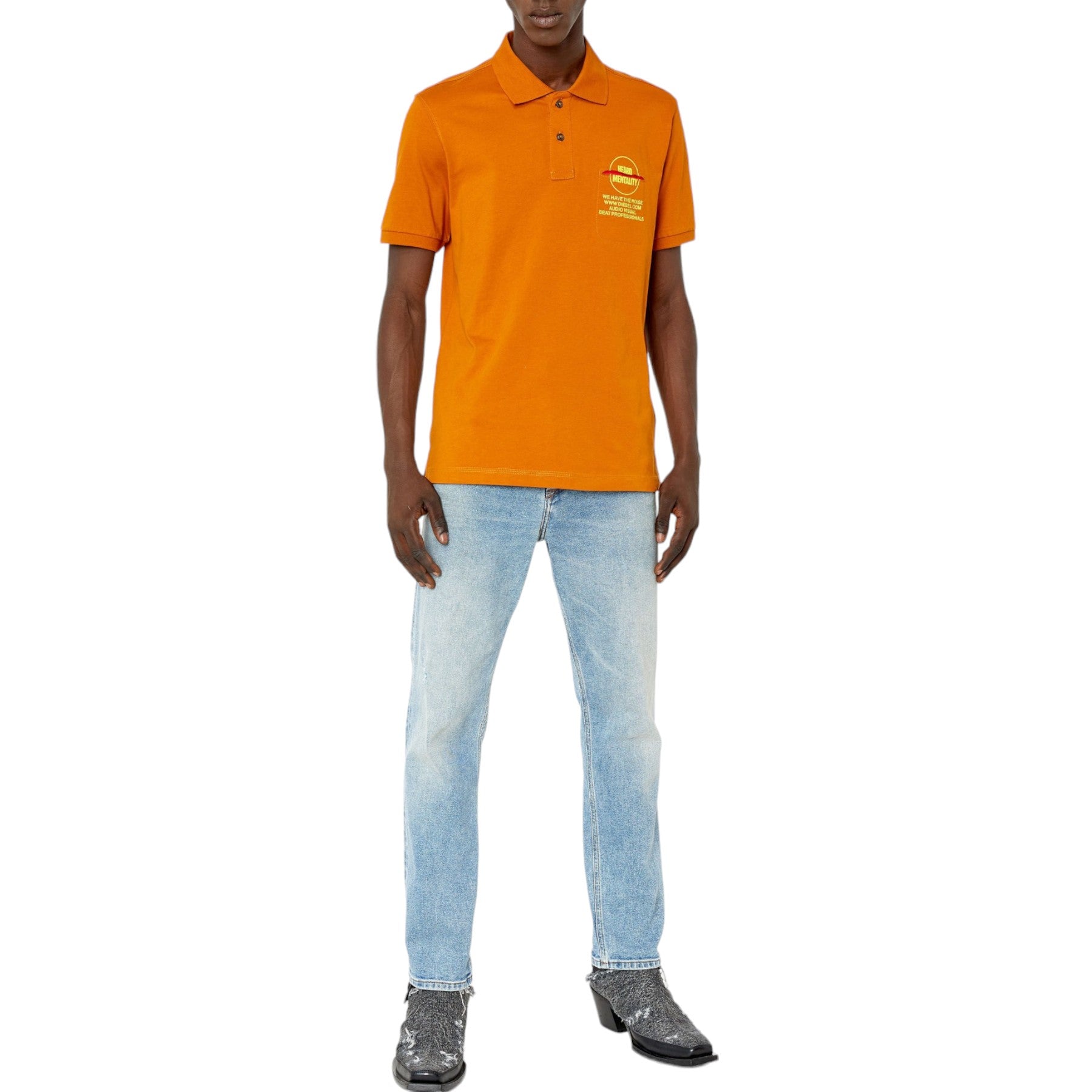 DIESEL 2005 D-FINING 09E86 Mens Denim Jeans Regular Fit Mid Waist Tapered Style