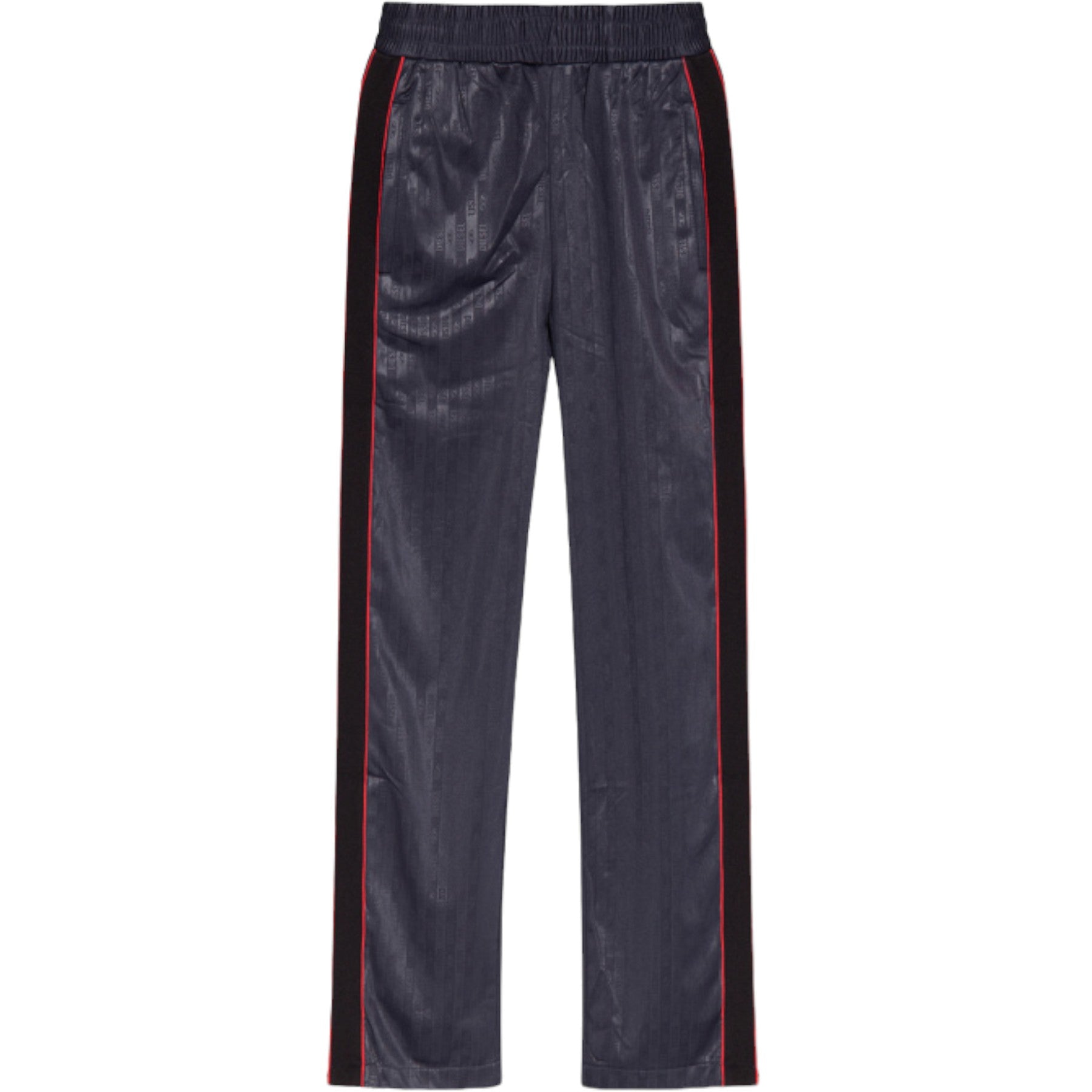 DIESEL P-MEKANIS 0BHAT Mens Trousers Monogram Printed Straight Leg Navy Blue