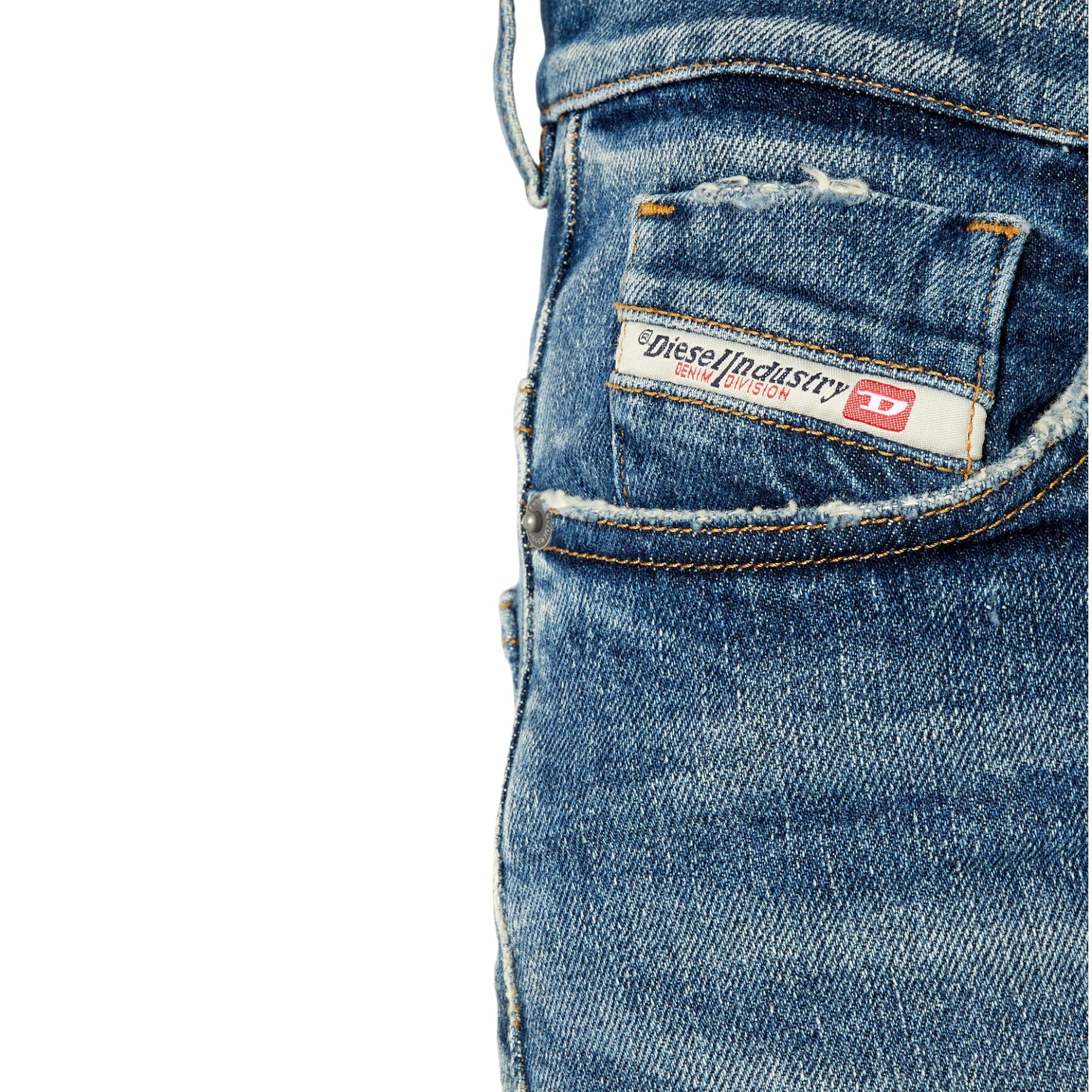 DIESEL 2000 Womens Boyfriend Jeans Mid Waist Stretch Ladies Flare Leg Wide Pant