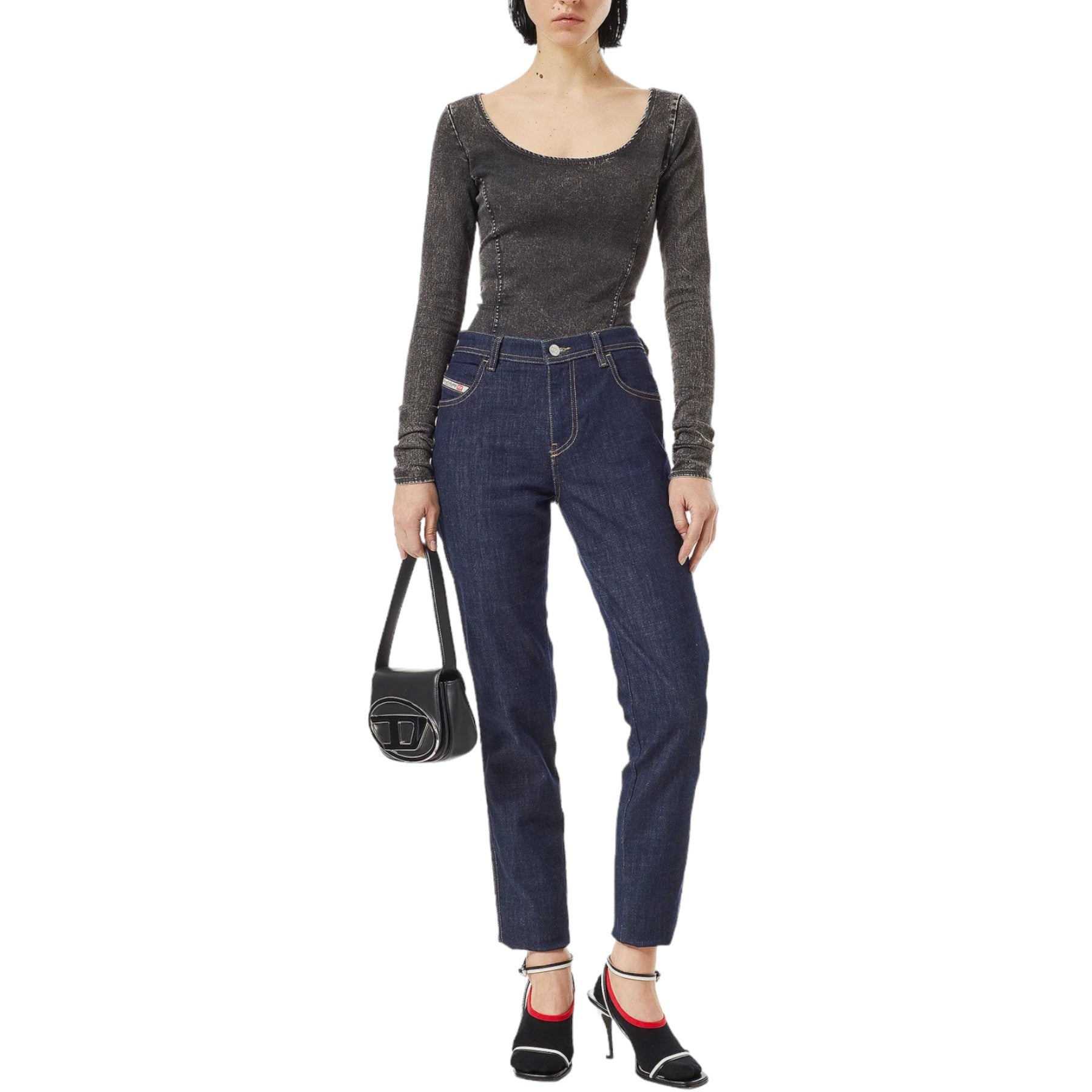 DIESEL BABHILA Womens Denim Jeans Skinny Fit Mid Waist Stretch Ladies Jeans New