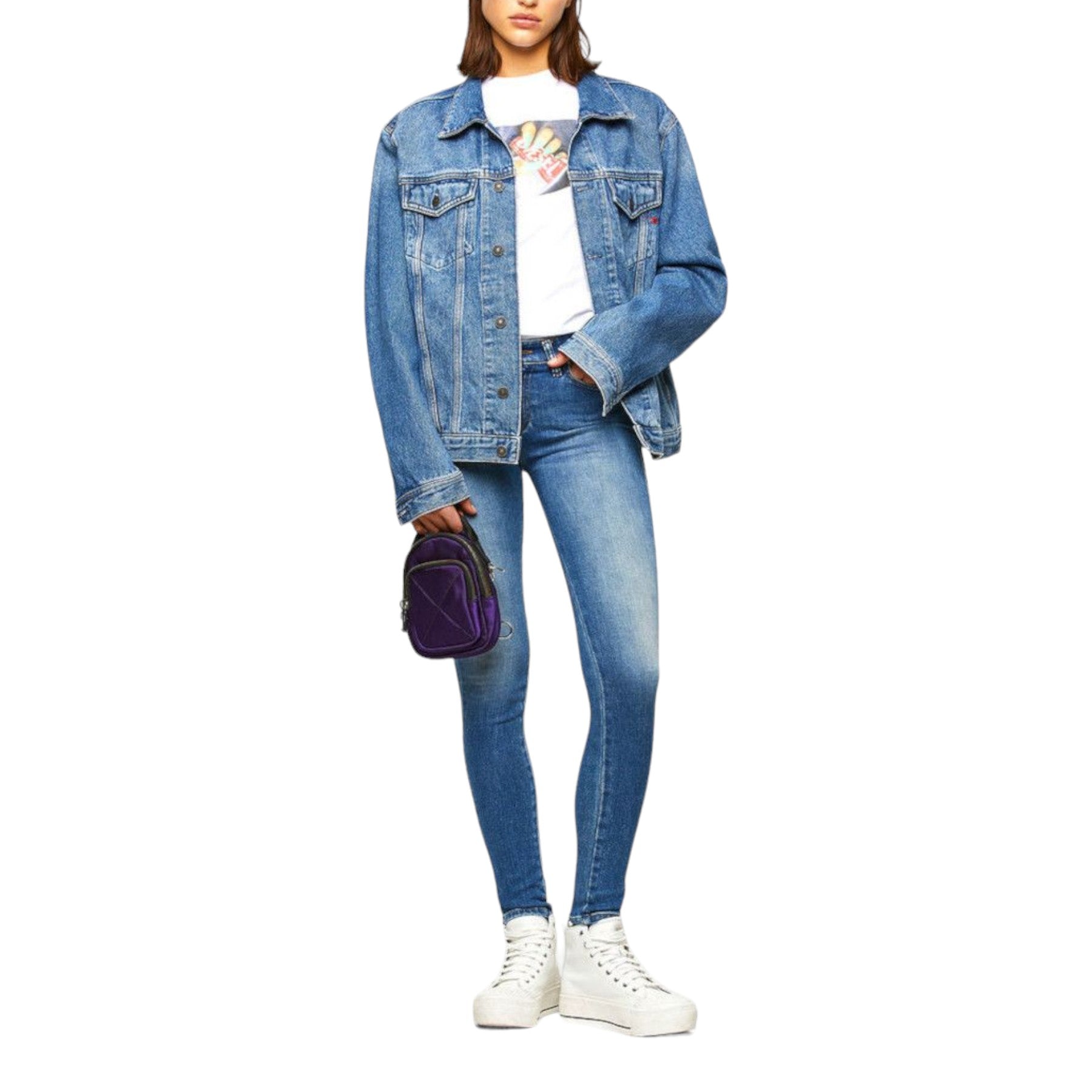 DIESEL Slandy 009QS Womens Denim Jeans Stretch Super Slim Fit Skinnny Jeans Blue