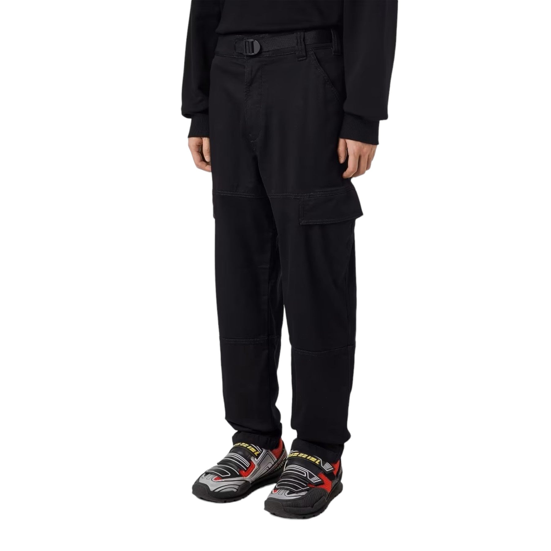 DIESEL D-Krooley 069ZG Mens Cargo Trousers Regular Fit Tapered Cotton Work Pants