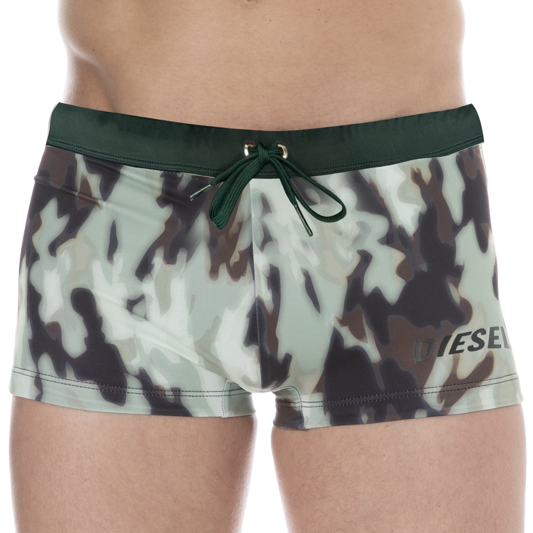 Diesel BMBX-Brad Mens Swim Briefs Quick Dry Camouflage Summer Beach Swim Shorts