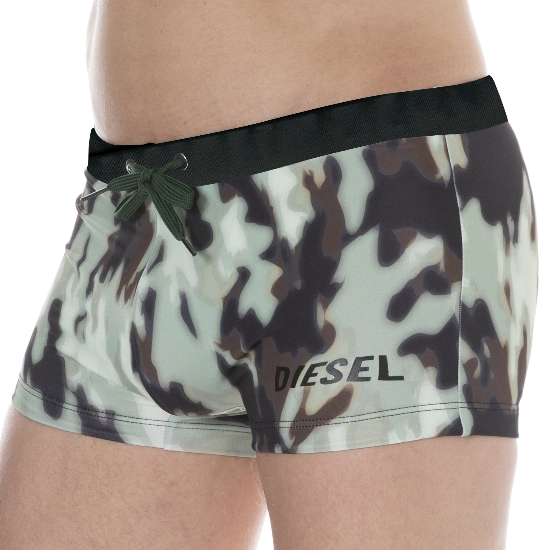 Diesel BMBX-Brad Mens Swim Briefs Quick Dry Camouflage Summer Beach Swim Shorts