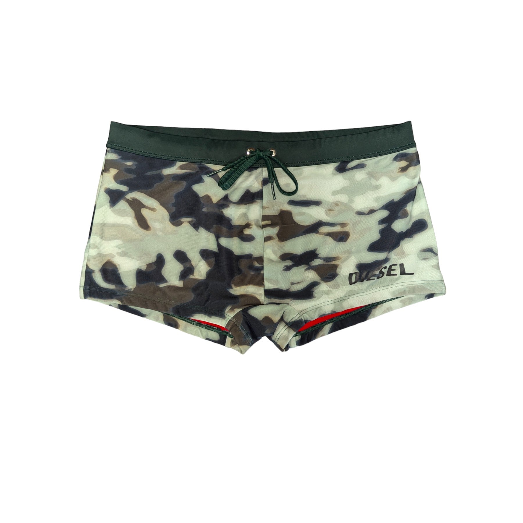 Diesel BMBX-Brad Mens Swim Briefs Quick Dry Camouflage Summer Beach Swim Shorts