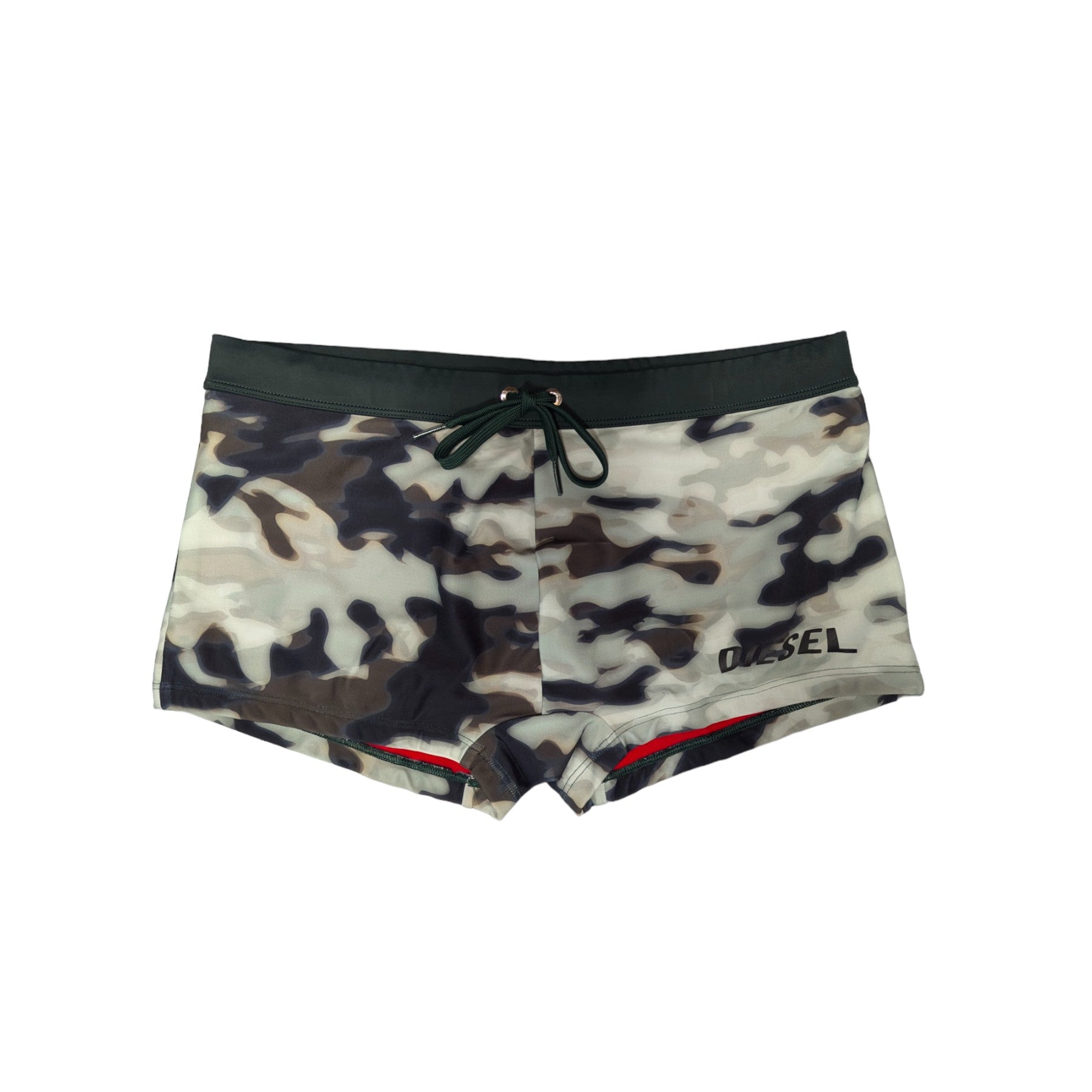 Diesel BMBX-Brad Mens Swim Briefs Quick Dry Camouflage Summer Beach Swim Shorts
