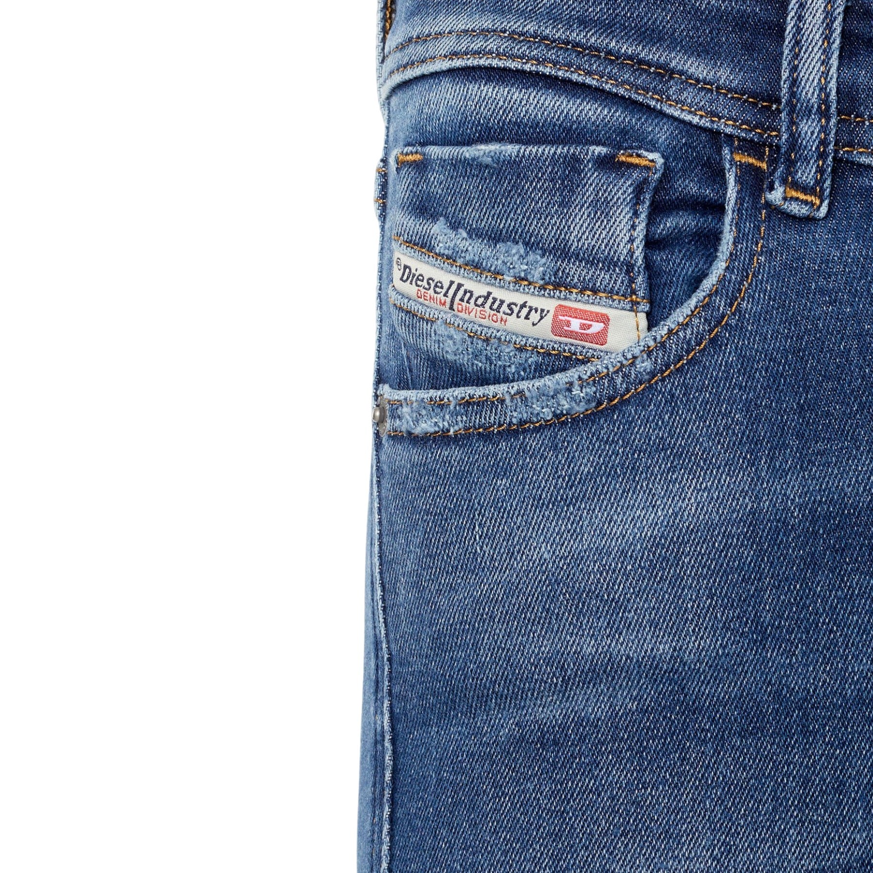 DIESEL SLANDY 068CE Womens Denim Jeans Stretch Super Skinnny Leg Mid Waist Jeans