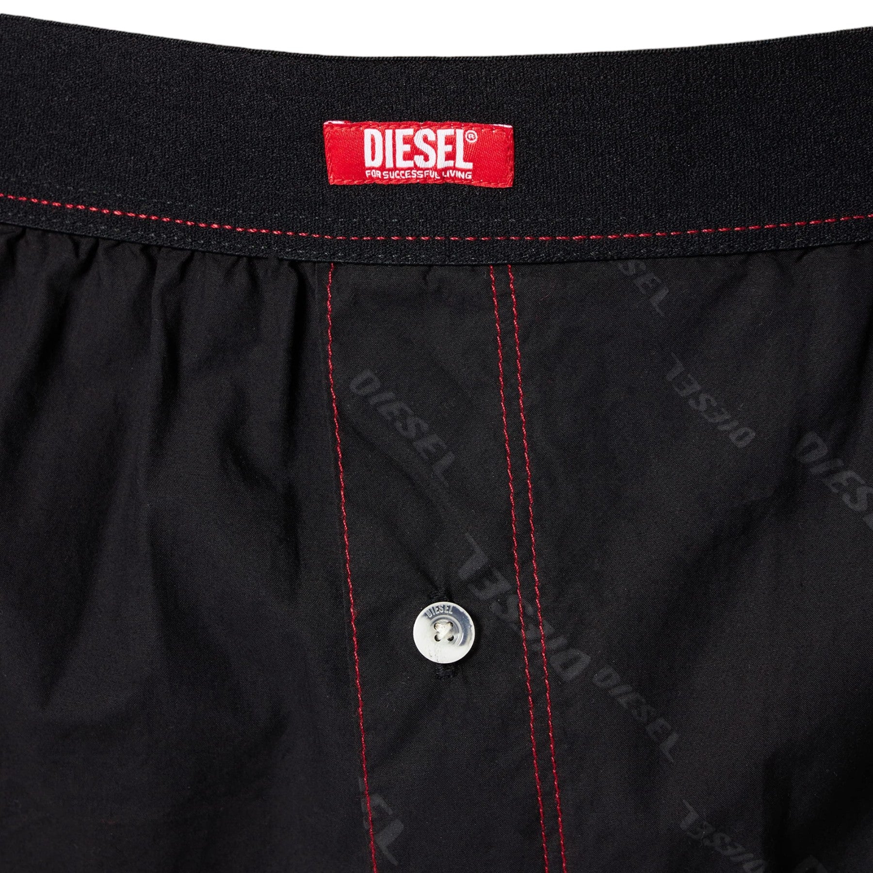 Diesel UUBX-STARK-EL Mens Boxer Shorts Quick Dry Cotton Beach Swim Shorts Black