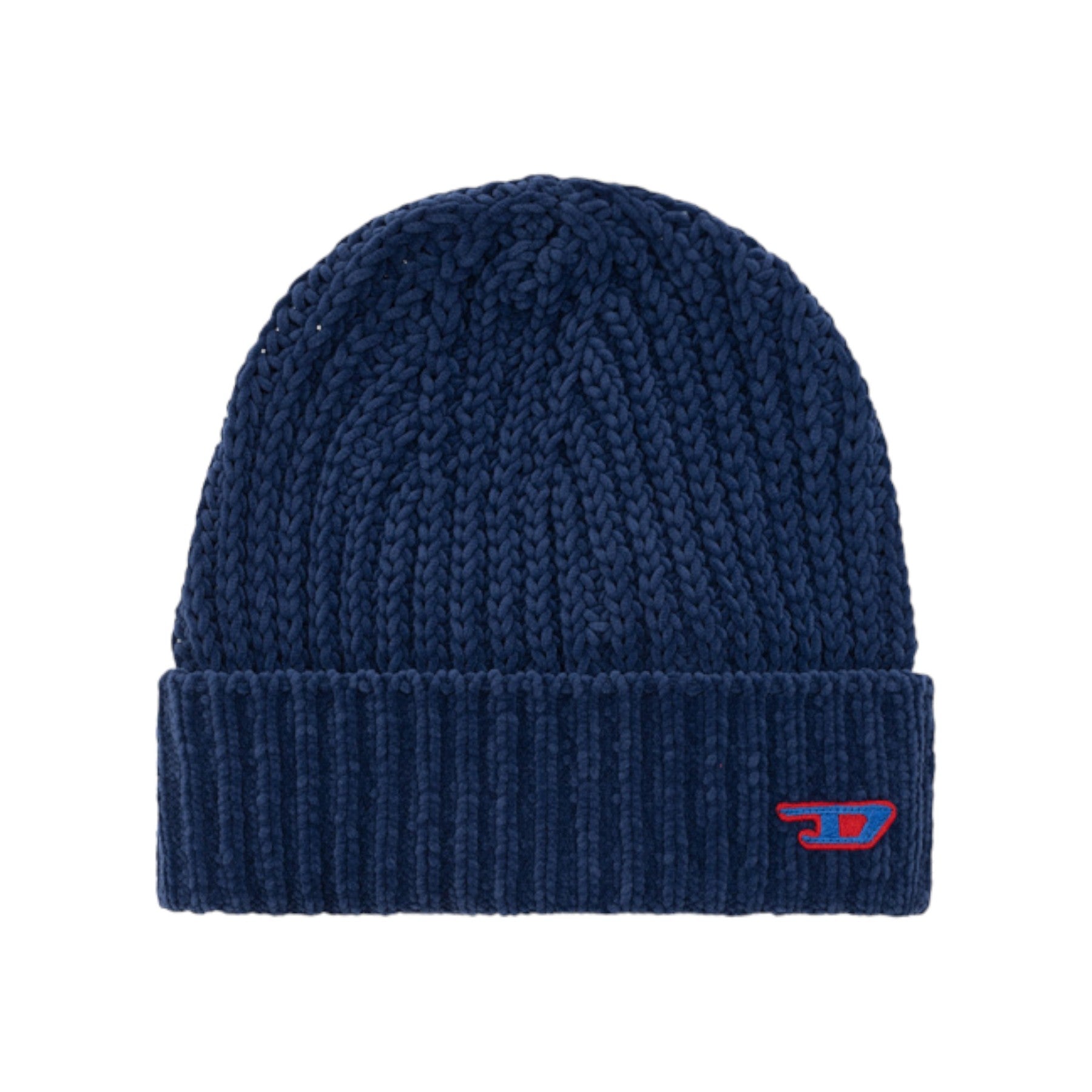 DIESEL K RIVERSIDE 0WCAI Womens Beanie Hat Casual Solid Winter Unisex Cap Navy