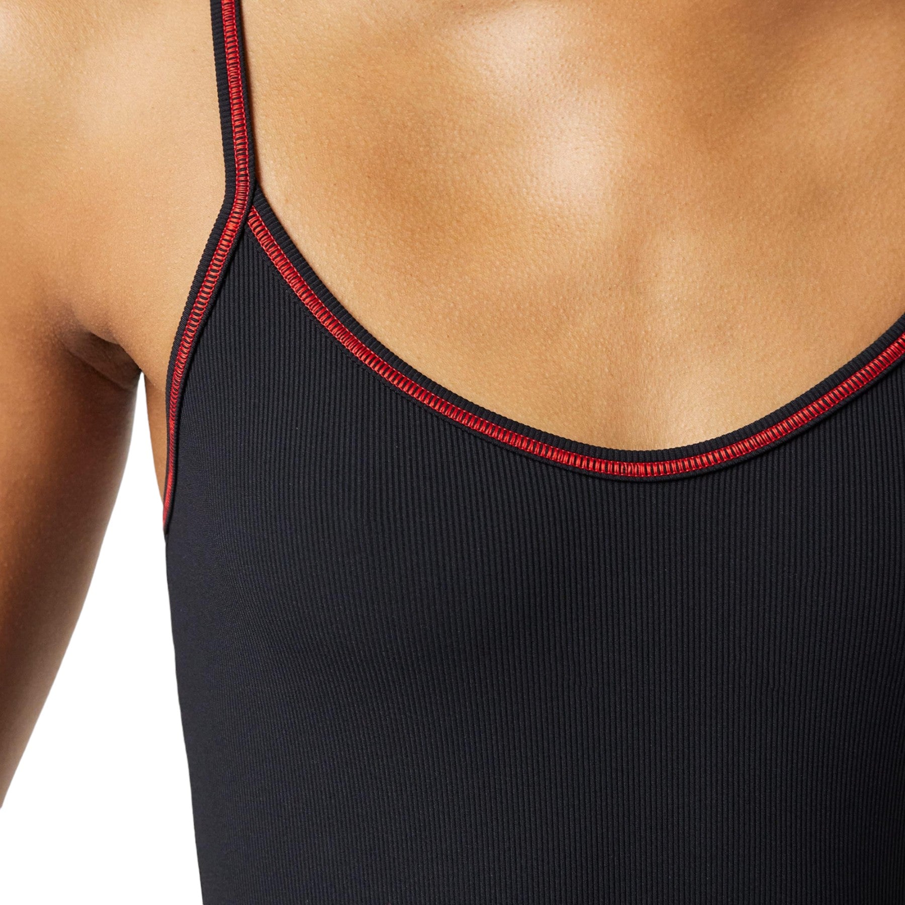 DIESEL Womens Vest Tops Plain Stretch Cami Tank Strappy Ladies Crop Top Black S